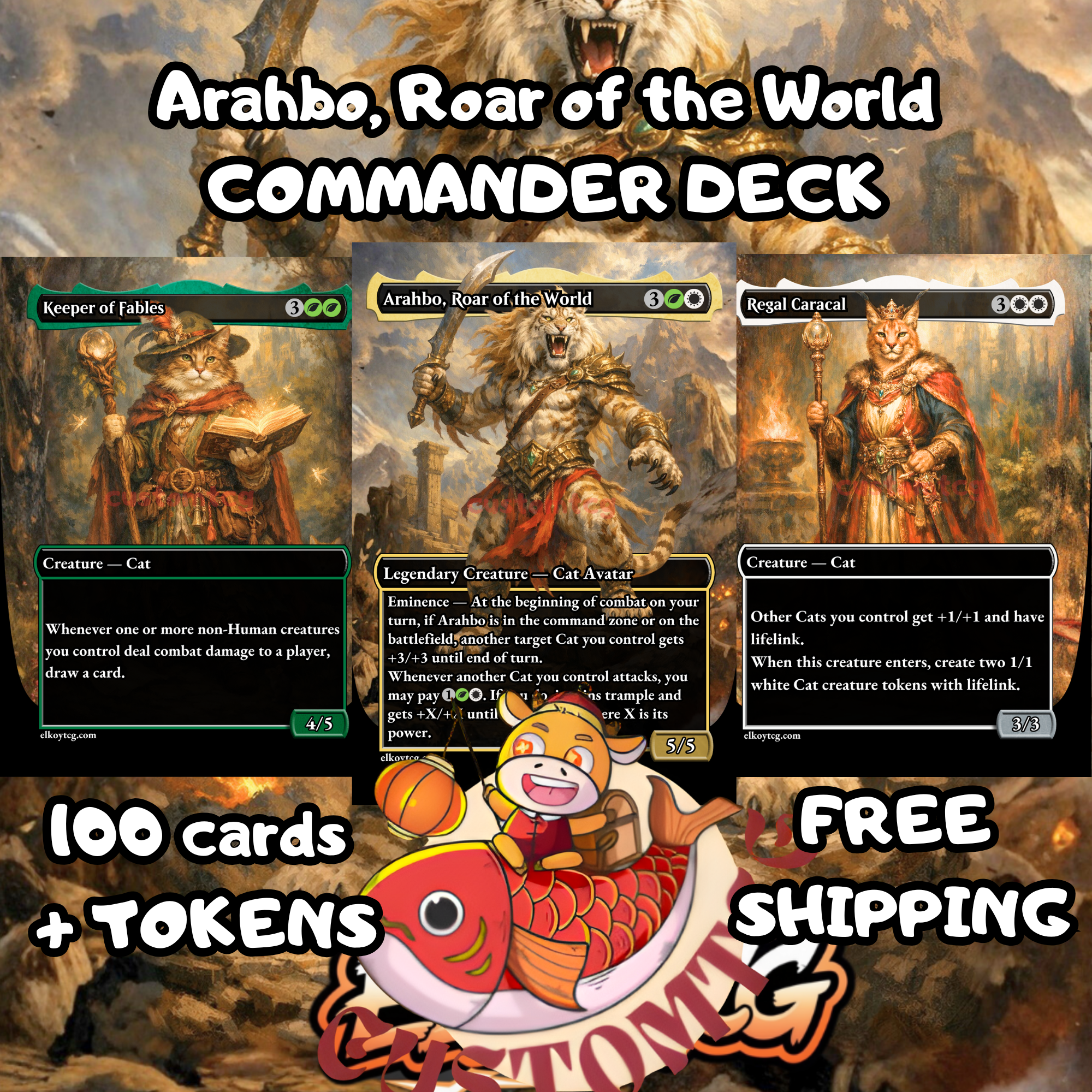 Arahbo, Roar of the World Custom Deck ElkoyTCG Arahbo, Roar of the World Custom Deck ElkoyTCG