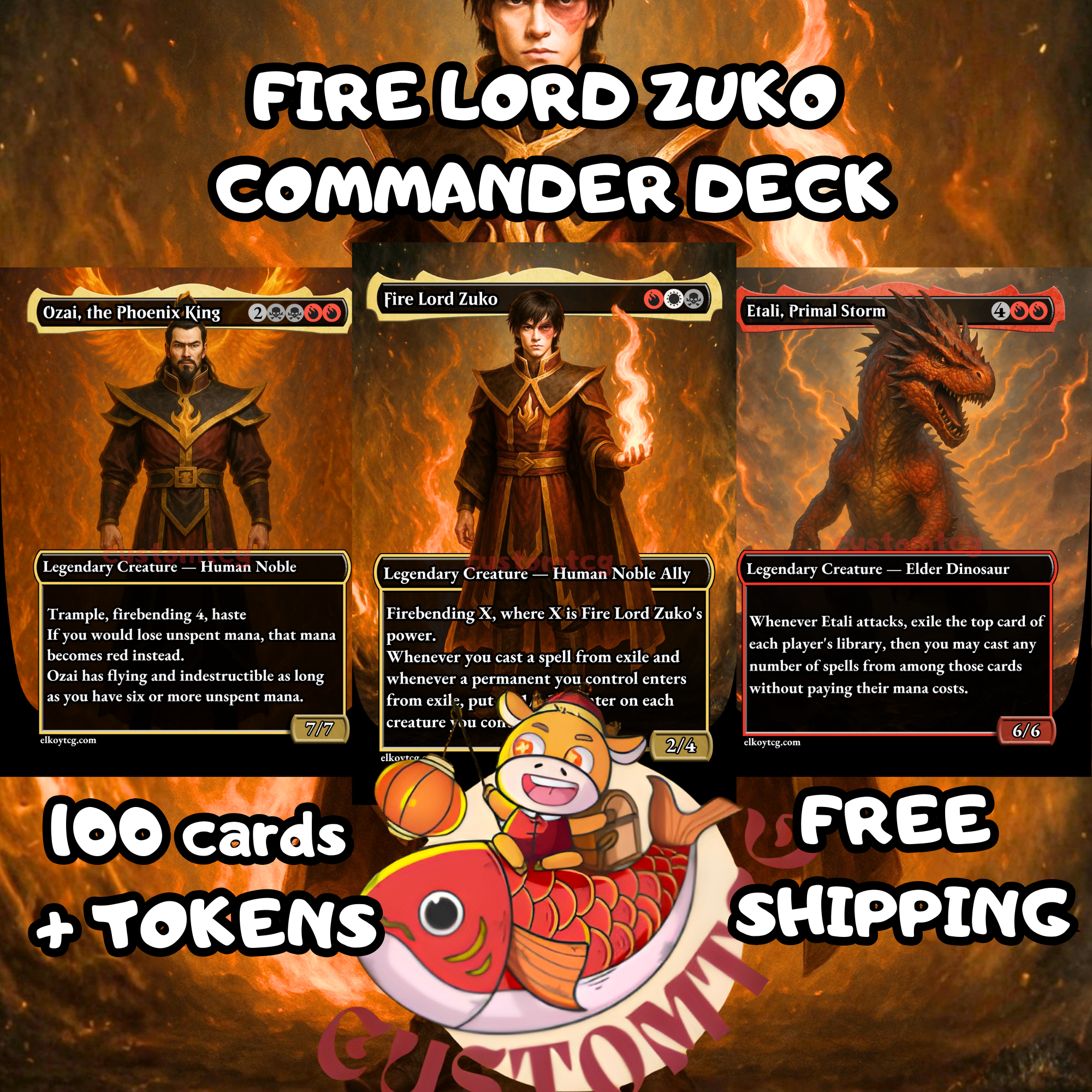 🔥 Fire Lord Zuko — Custom Deck 🔥 – ElkoyTCG