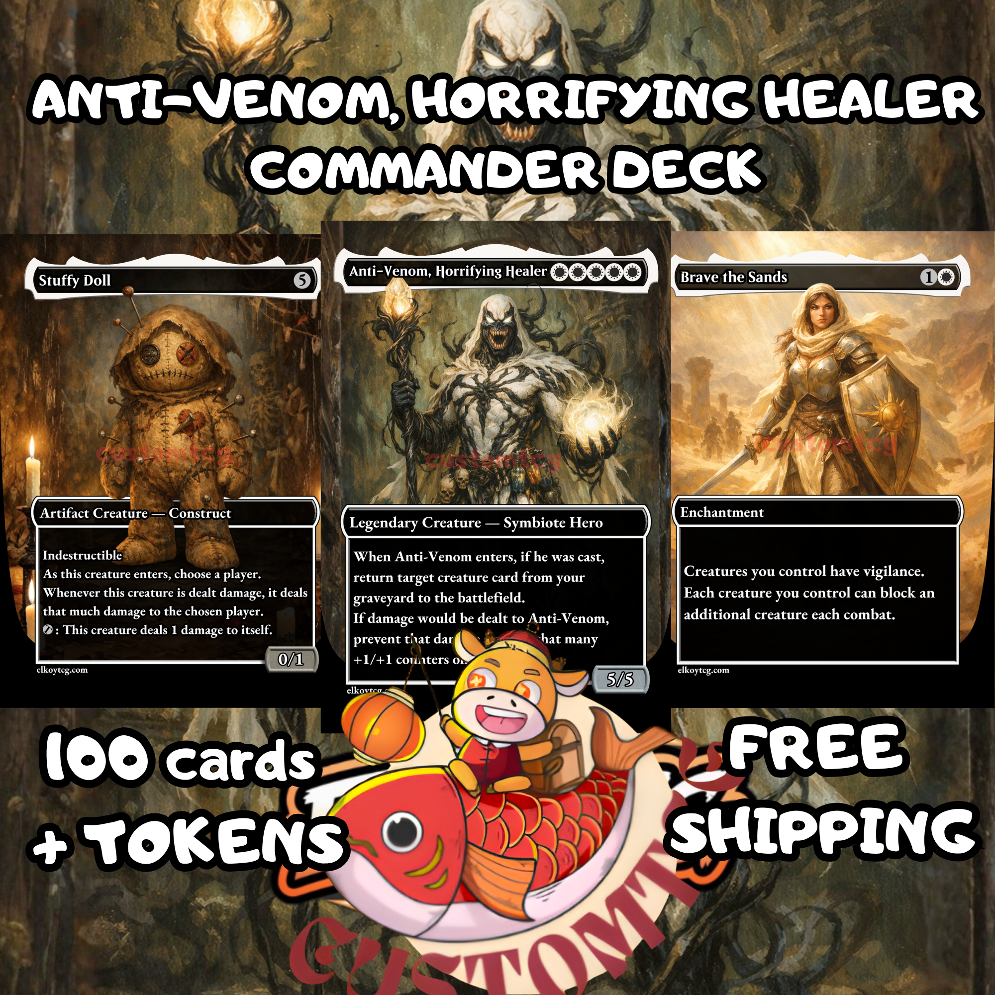 anti venom mtg commander deck Anti-Venom, Horrifying Healer Custom Qty:Single Booster Box Raw Enjoy gorgeous full art 2025 MTG Commander: Final