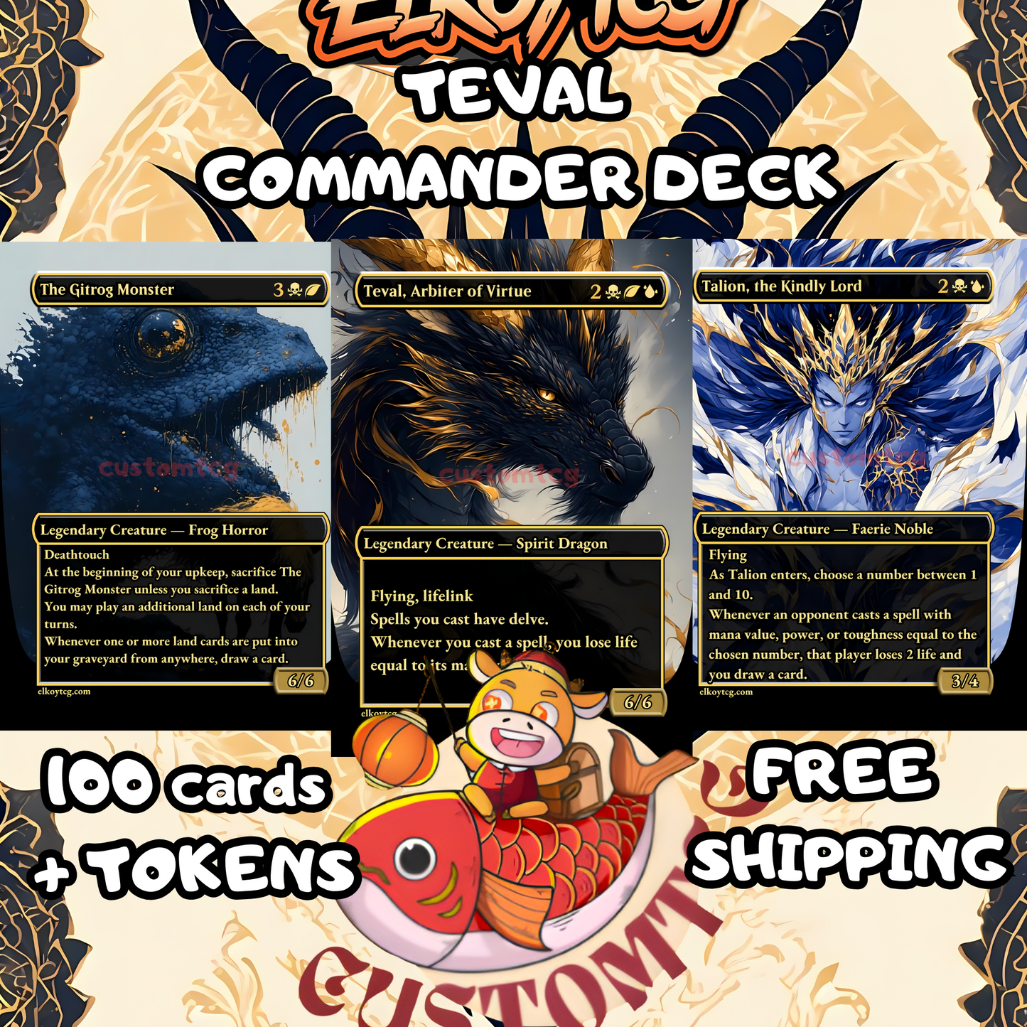 Teval, Arbiter of Virtue - Custom Golden Deck