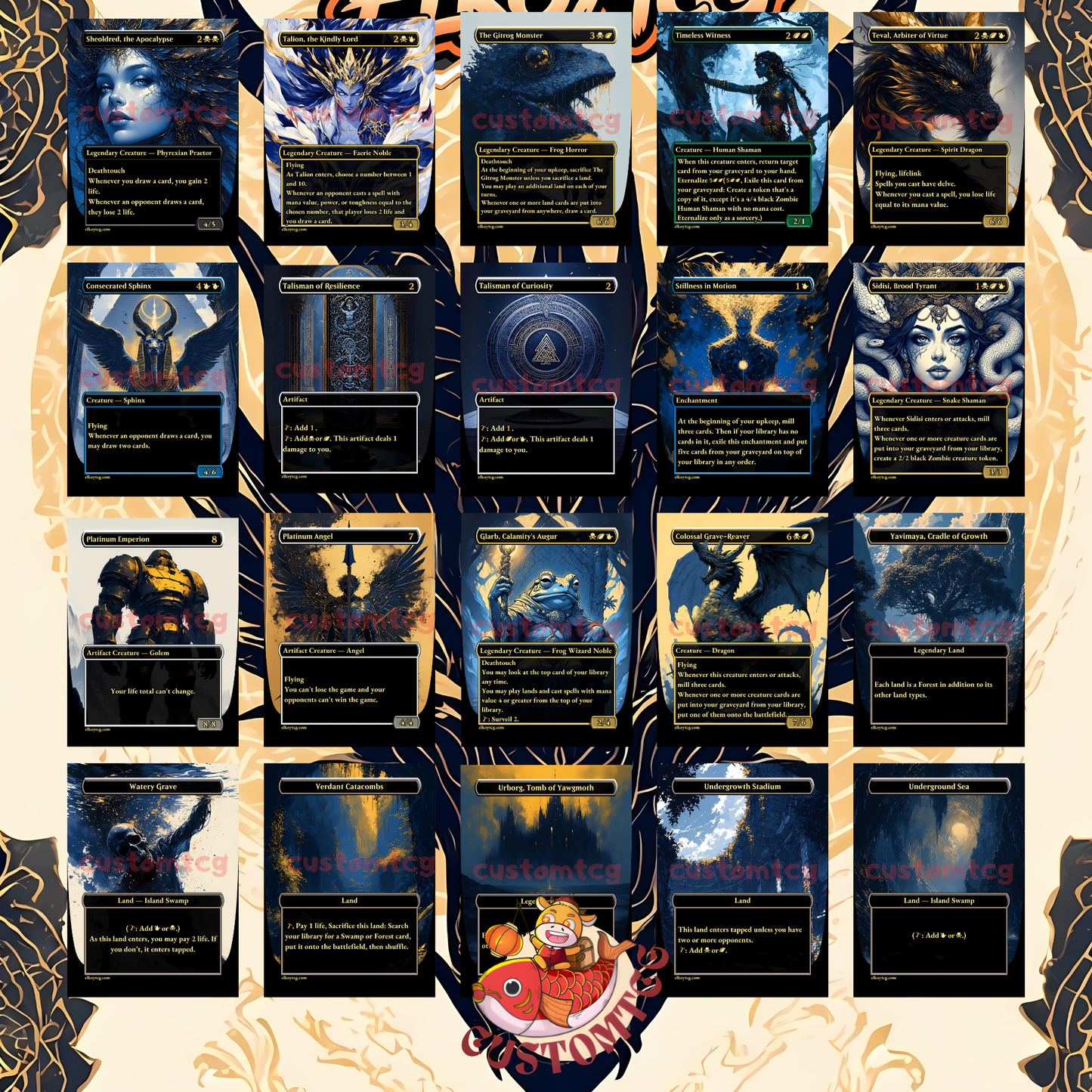 Teval, Arbiter of Virtue - Custom Golden Deck