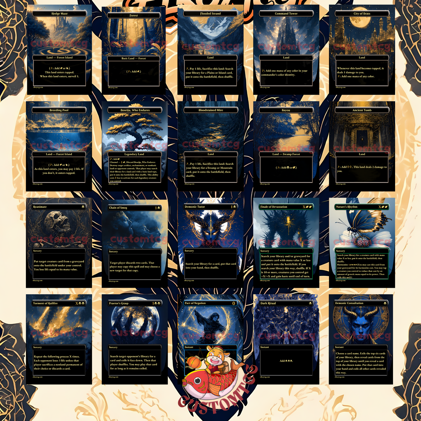 Teval, Arbiter of Virtue - Custom Golden Deck