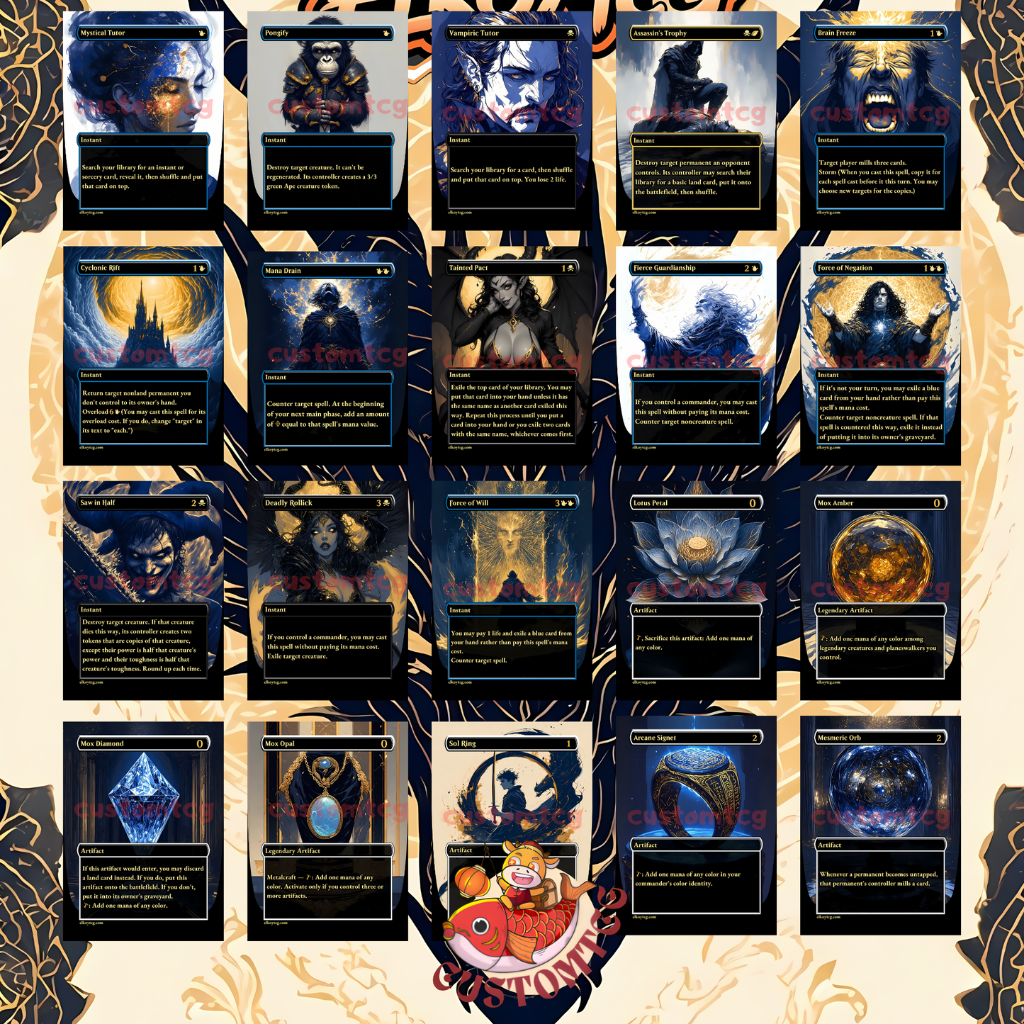 Teval, Arbiter of Virtue - Custom Golden Deck