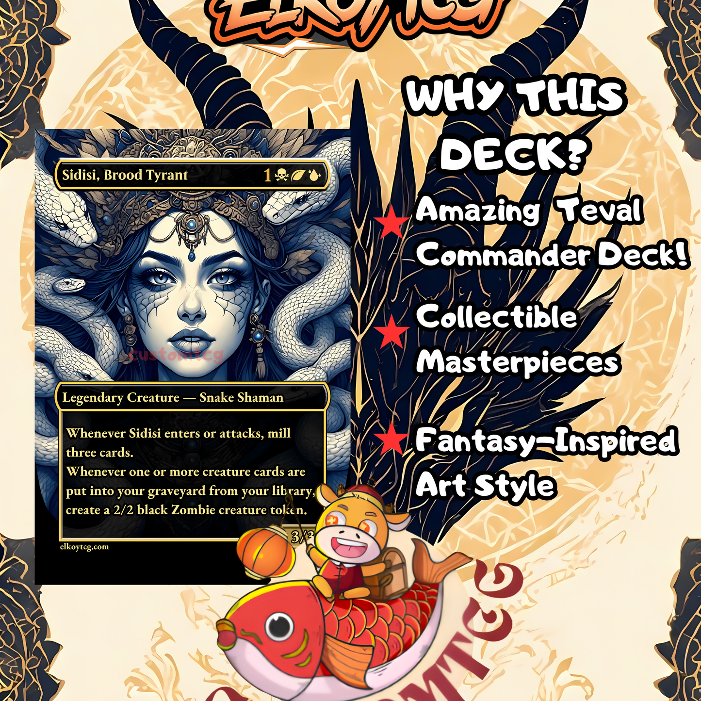 Teval, Arbiter of Virtue - Custom Golden Deck
