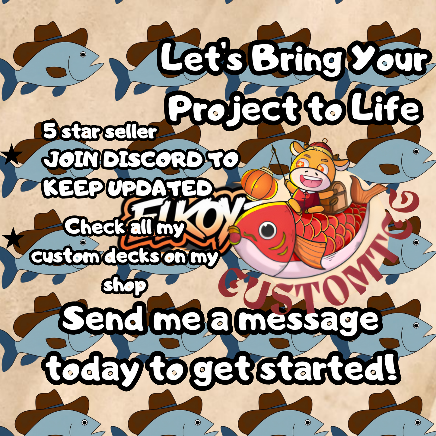 Dandan Custom Deck - Cowboy Fish Style