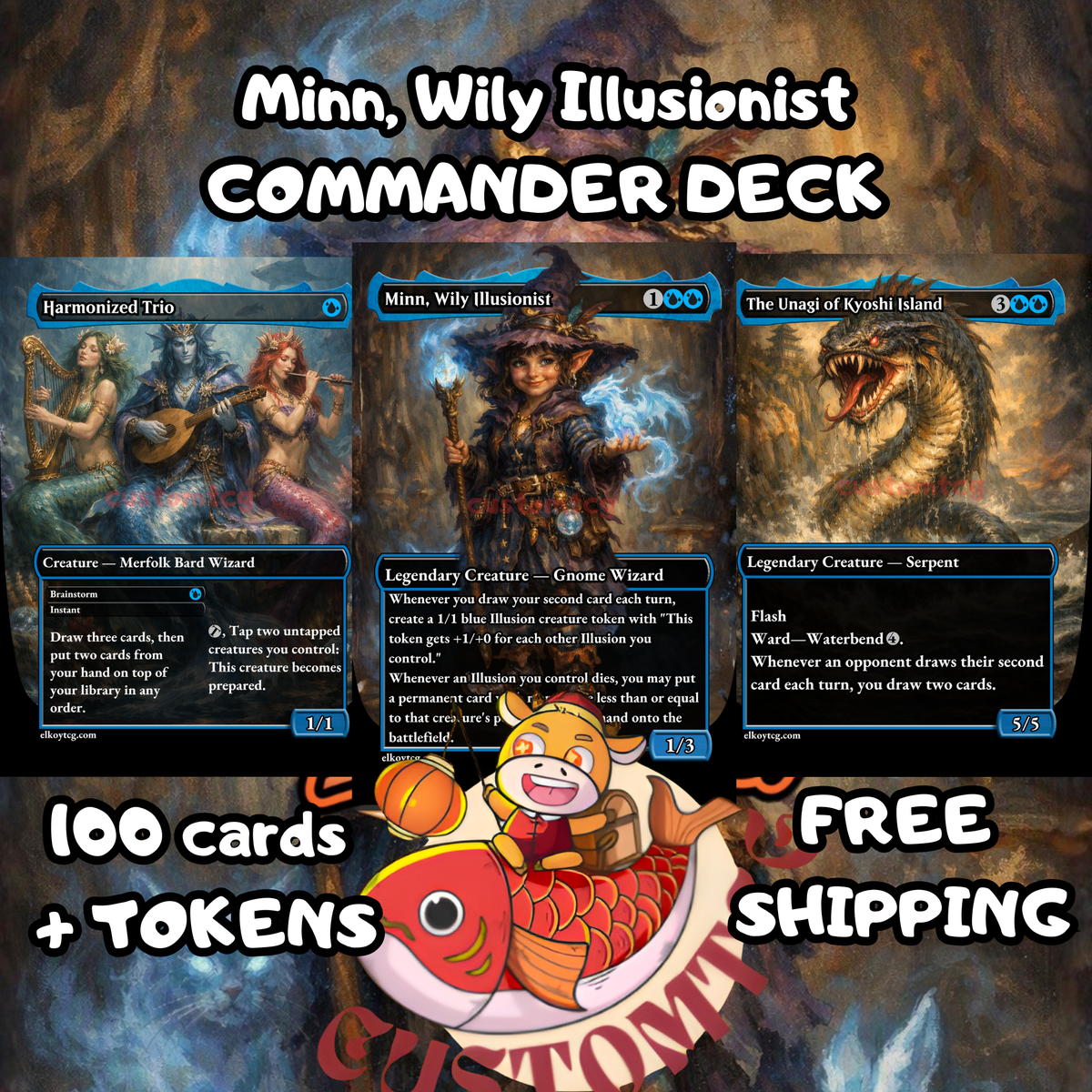 MINN, WILY ILLUSIONIST — Mono-Blue Illusions & Card-Draw Custom Deck