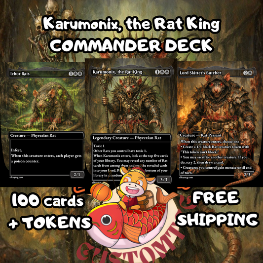 Karumonix, the Rat King — Mono-Black Rat Typal & Toxic Custom Deck