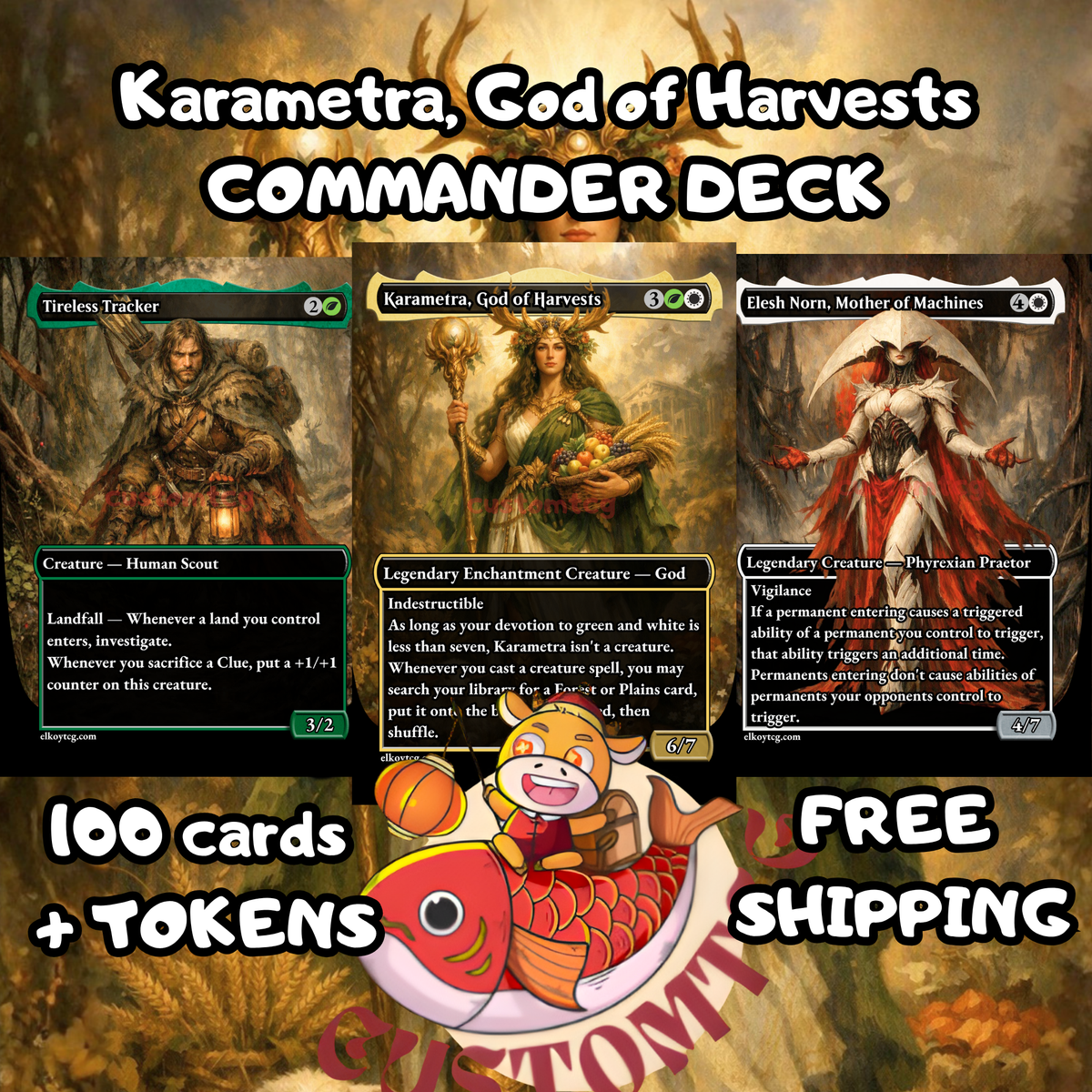 Karametra, God of Harvests — Selesnya (GW) Landfall & Ramp Commander Custom Deck