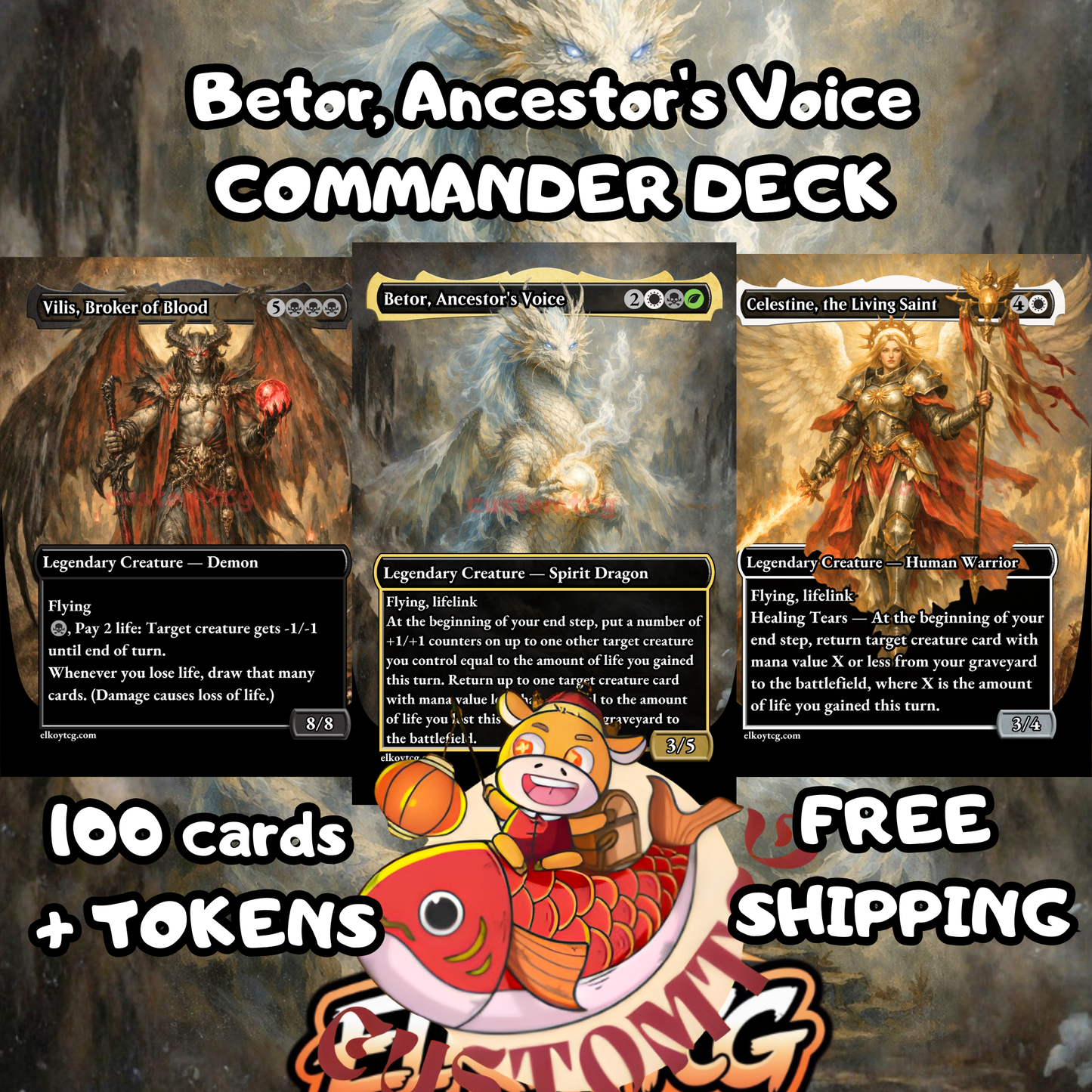 Betor, Ancestor’s Voice – Custom Deck (100 Cards + Tokens) 🛡️🐉