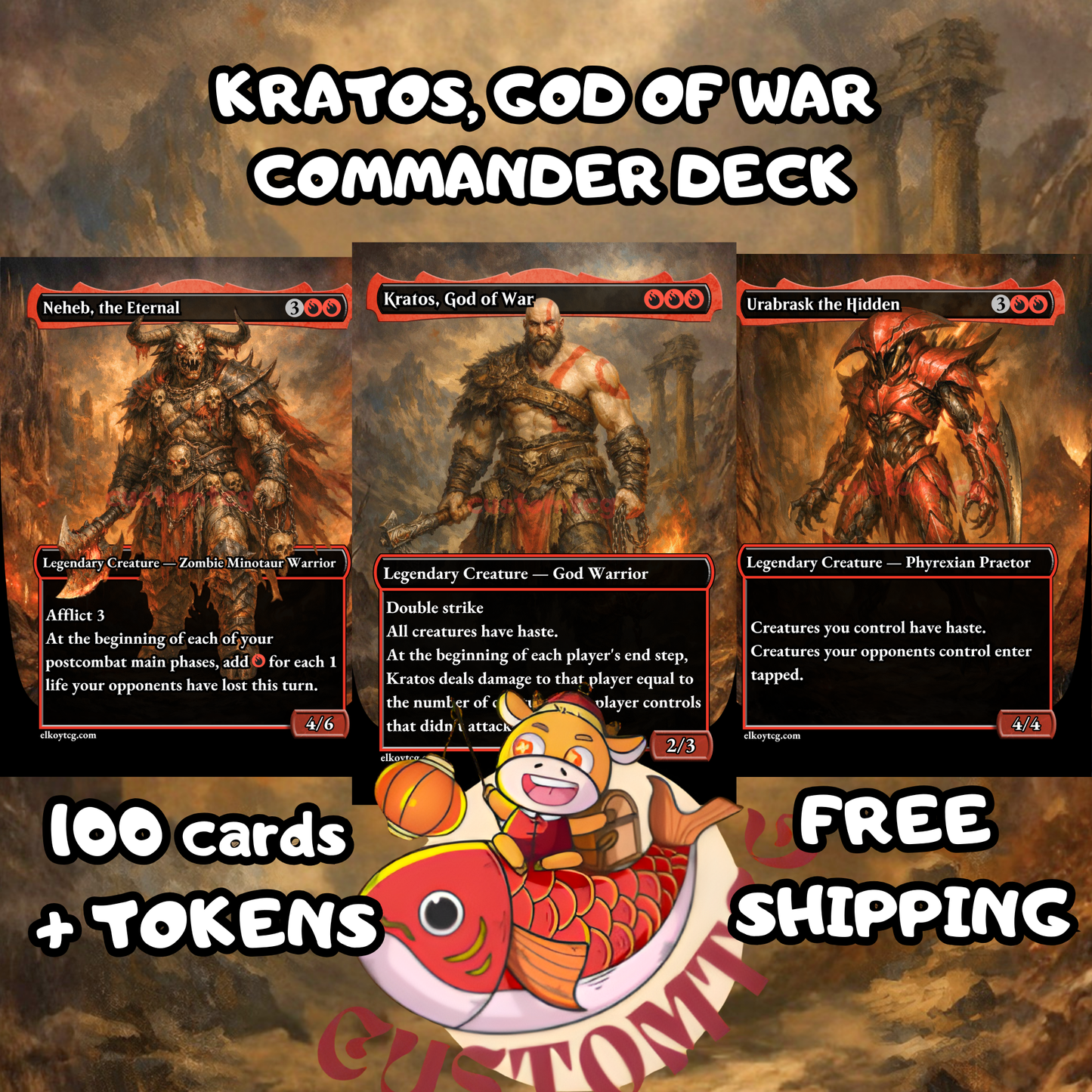Kratos, God of War Custom Deck
