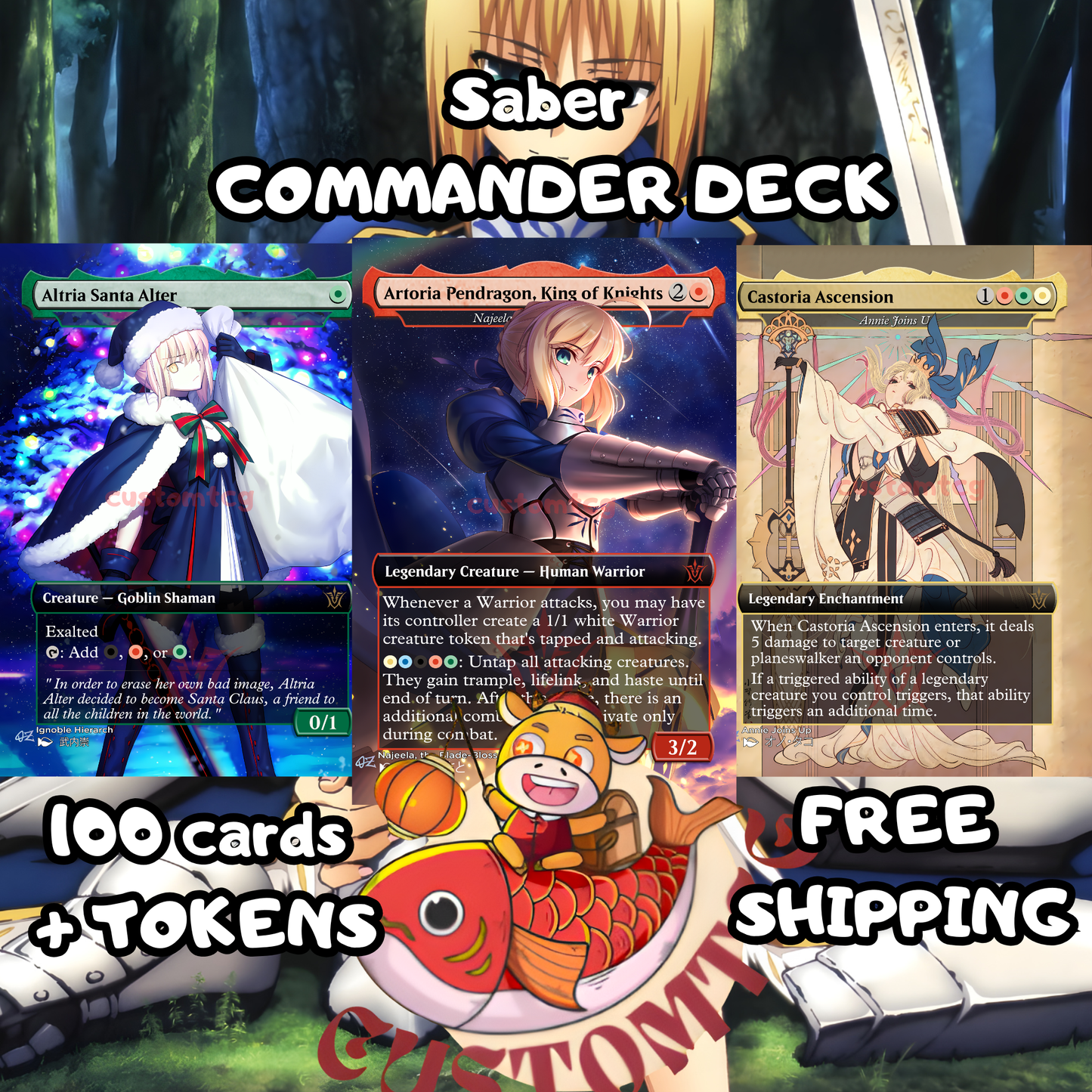 Saber Fate V3 Custom Deck
