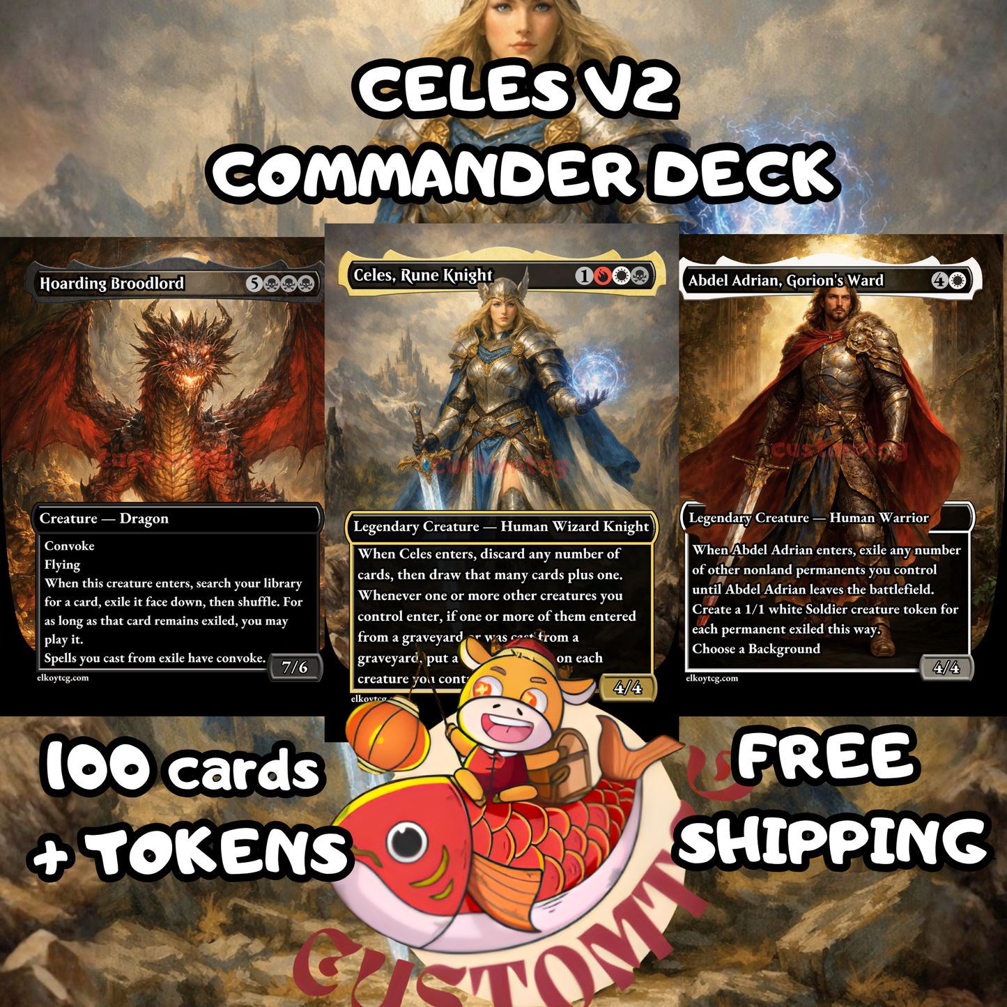 Celes V2 — Custom Commander Deck (100 Cards + Tokens)