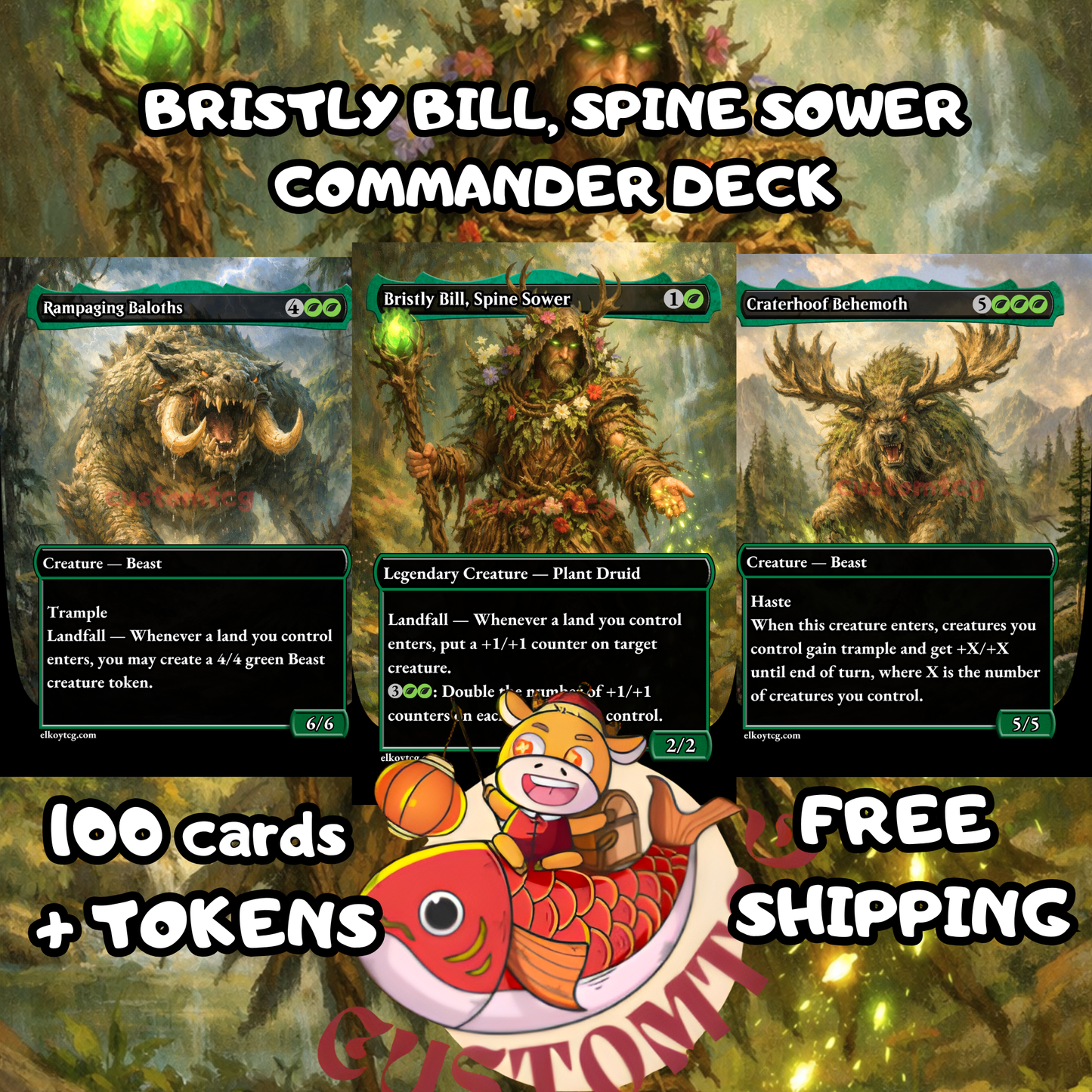 Bristly Bill, Spine Sower Custom Deck