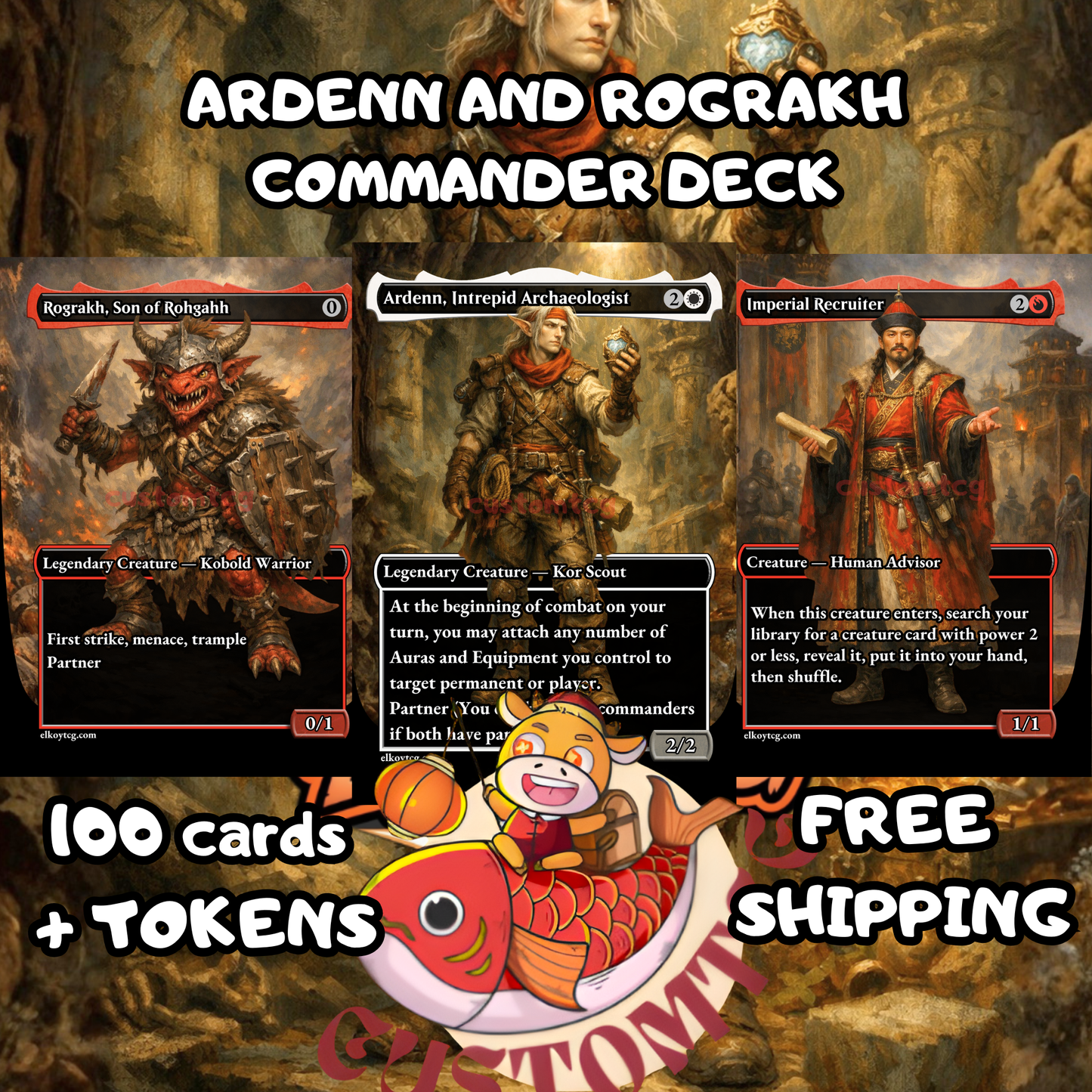 Ardenn, Intrepid Archaeologist & Rograkh, Son of Rohgahh Custom Deck