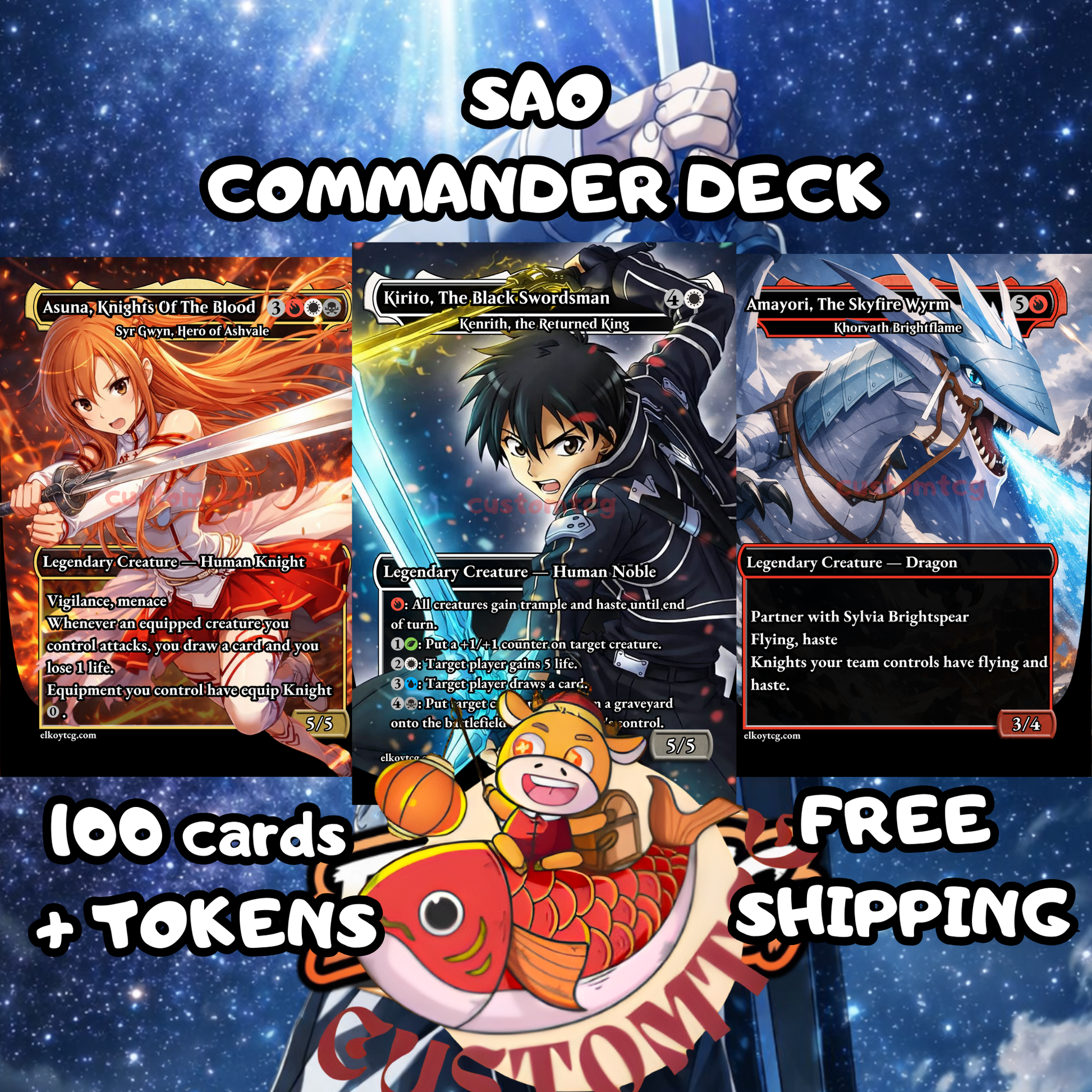 mtg deck builder with custom cards SAO Custom Deck