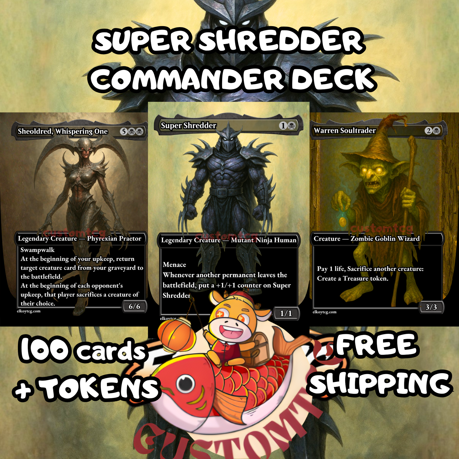 Super Shredder Commander Deck – Custom MTG Deck (100 Cards + Tokens) –  ElkoyTCG