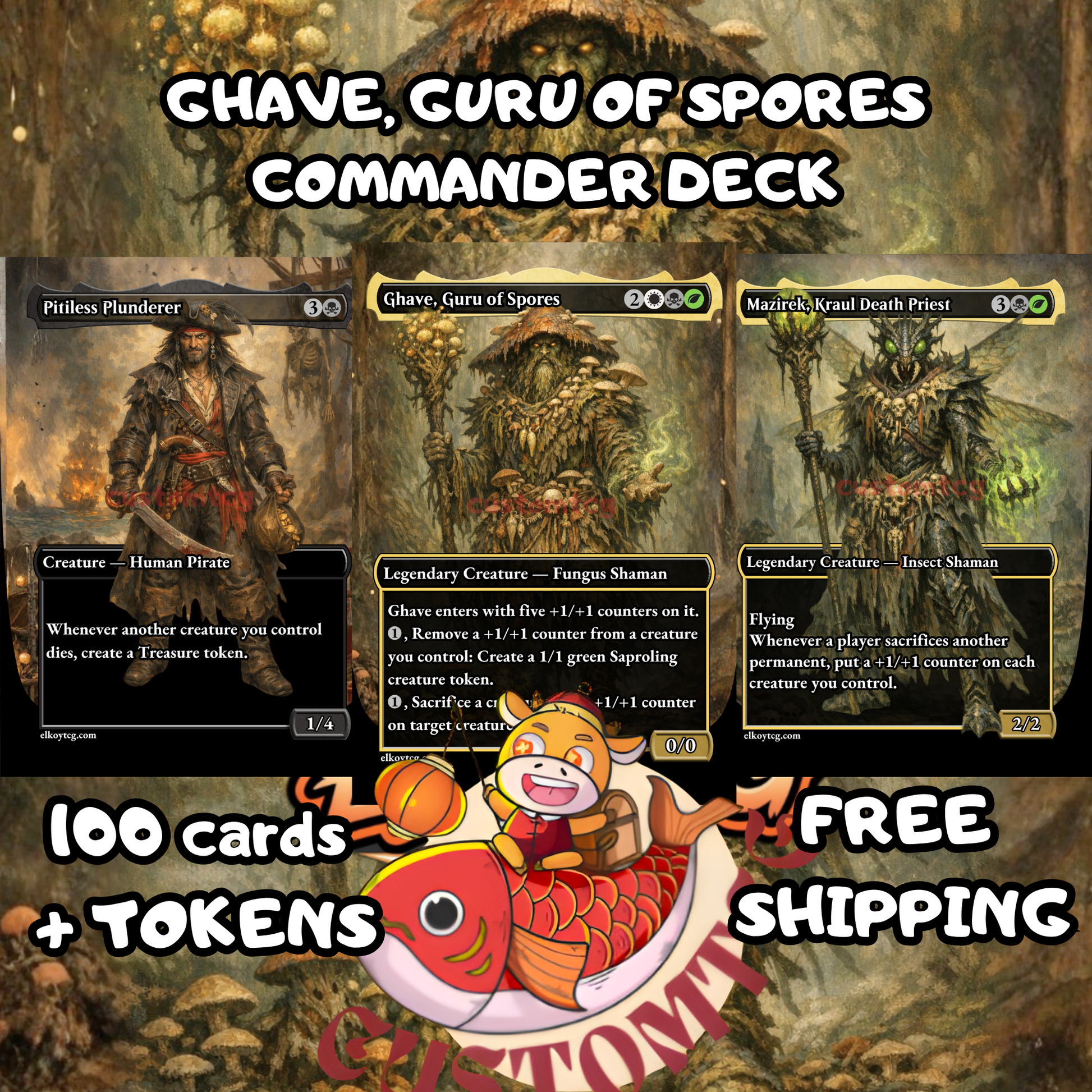 Ghave, Guru of Spores Custom Mtg Commander Deck ElkoyTCG Ghave, Guru of Spores Custom Mtg Commander Deck ElkoyTCG