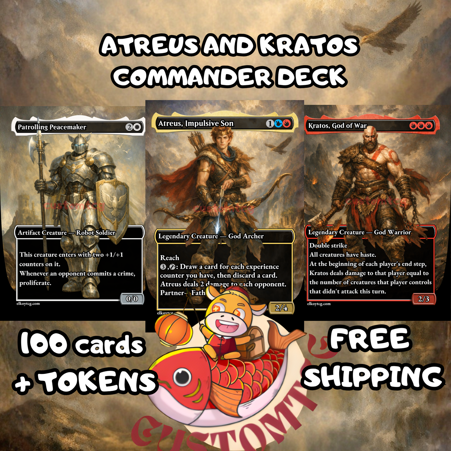 Atreus, Impulsive Son and Kratos Custom Deck
