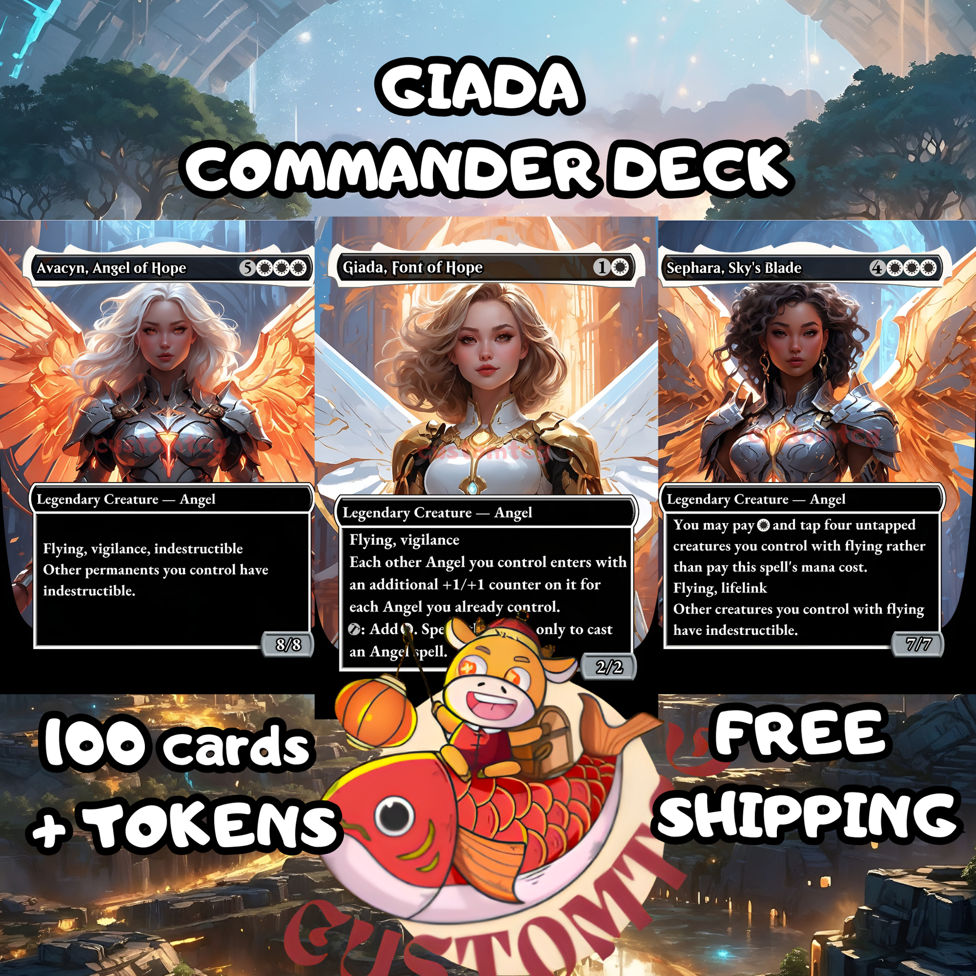 mtg giada commander deck Giada Angel Custom Deck – Cybernetic Glory (Top 12 EDH Custom Series) – ElkoyTCG