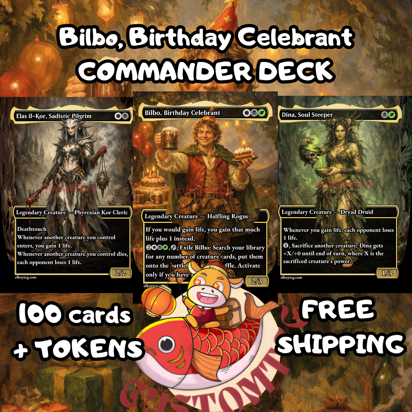 Bilbo, Birthday Celebrant custom deck