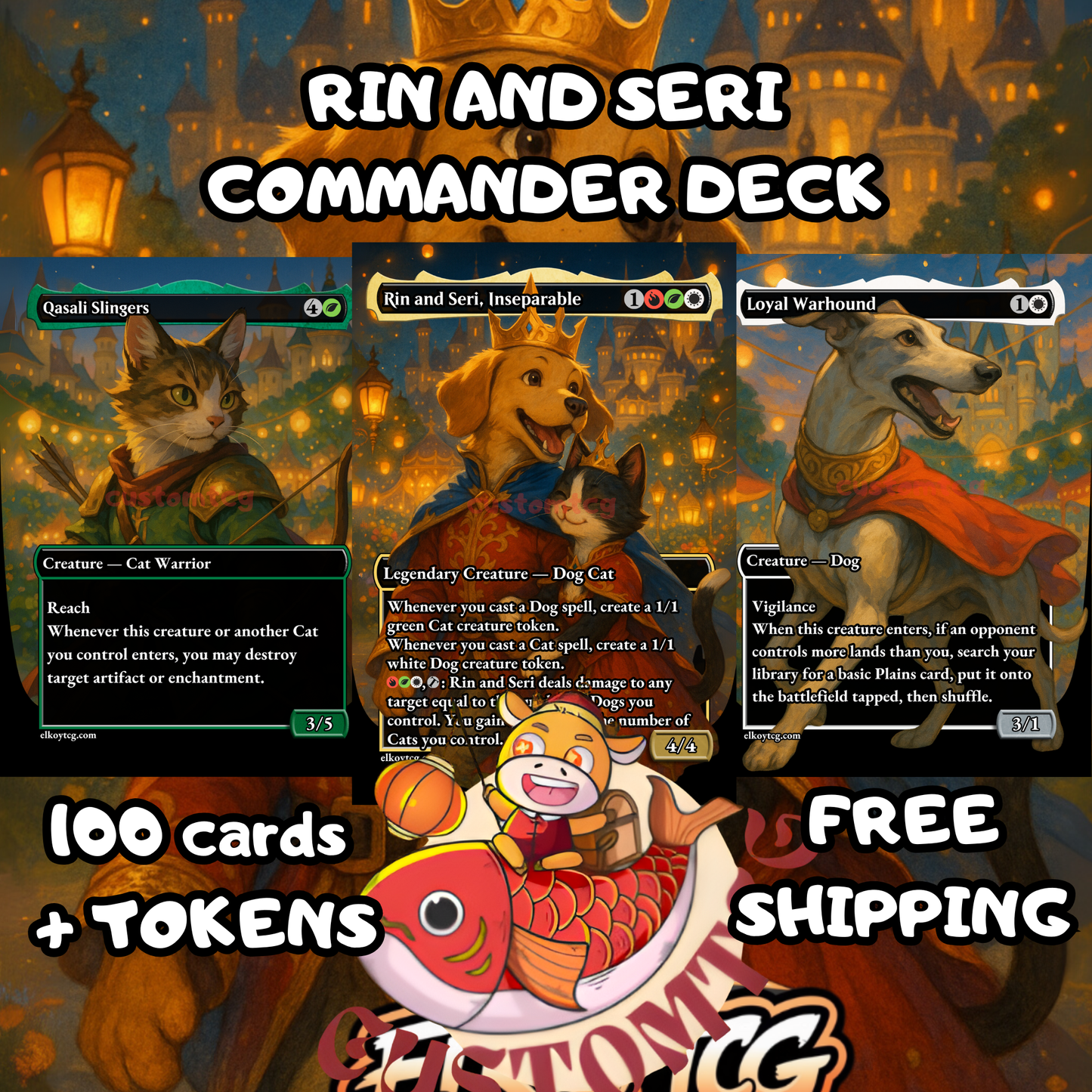 Rin and Seri, Inseparable V3 – Custom Commander Deck (100 Cards + Tokens)