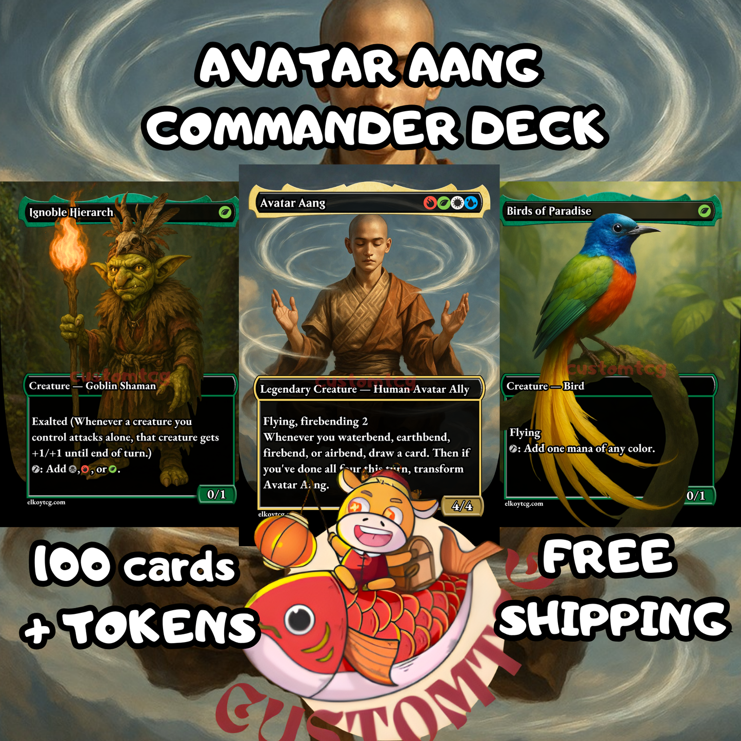 🌊 Avatar Aang — Custom Deck