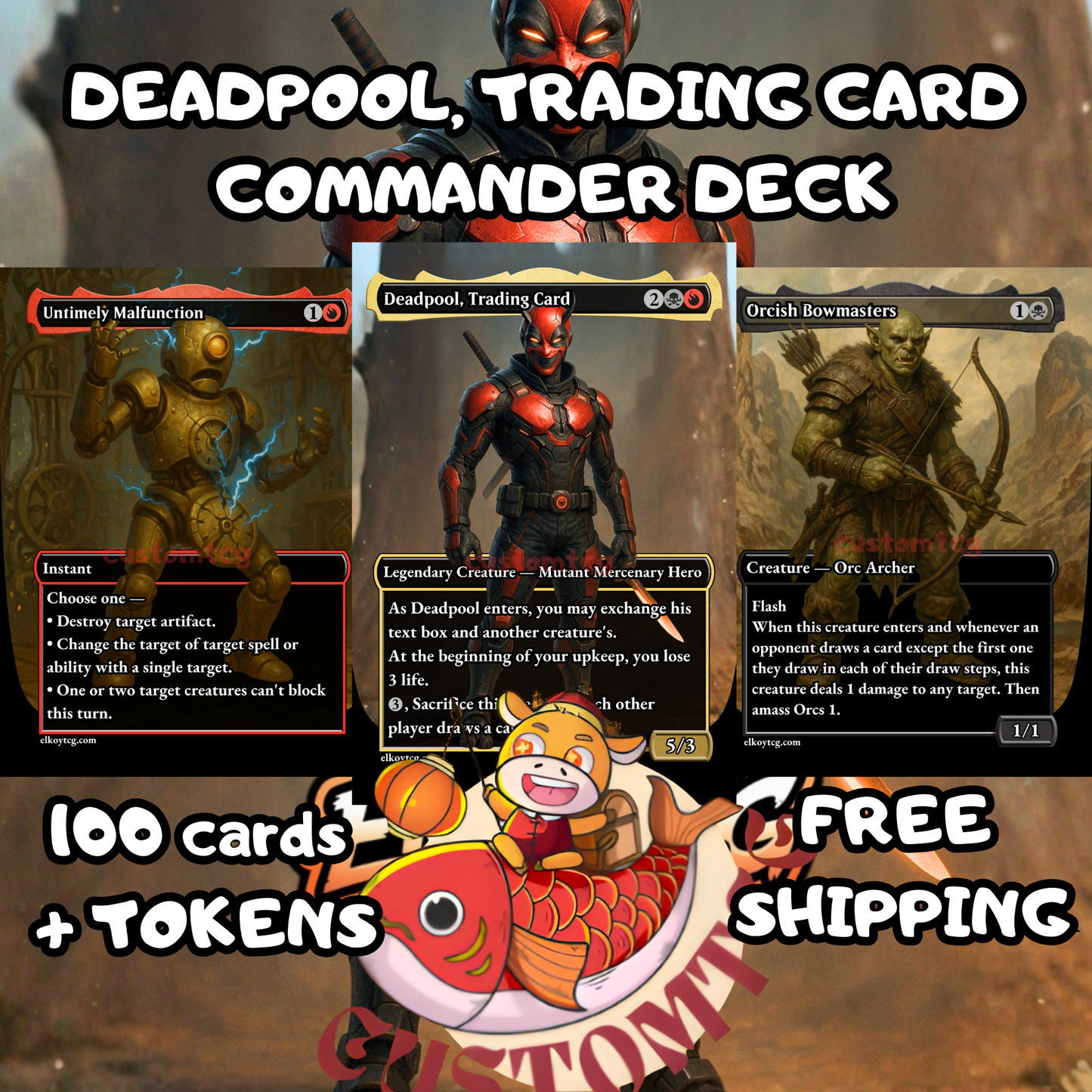 Deadpool, Trading Card – Custom Deck – ElkoyTCG