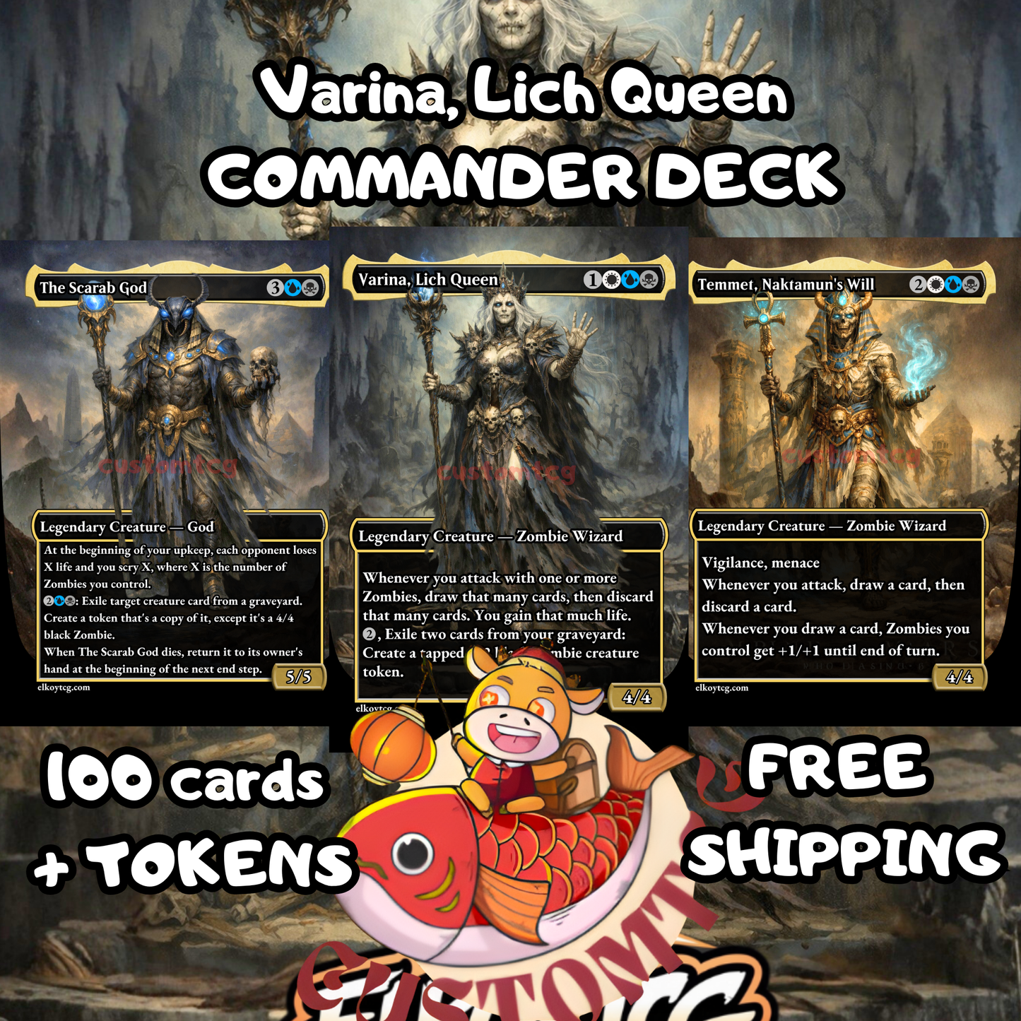 Varina, Lich Queen – Custom Deck  💀🧟