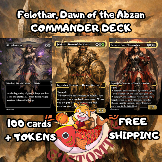 Felothar, Dawn of the Abzan Counters Custom Deck 🌿💀⚔️
