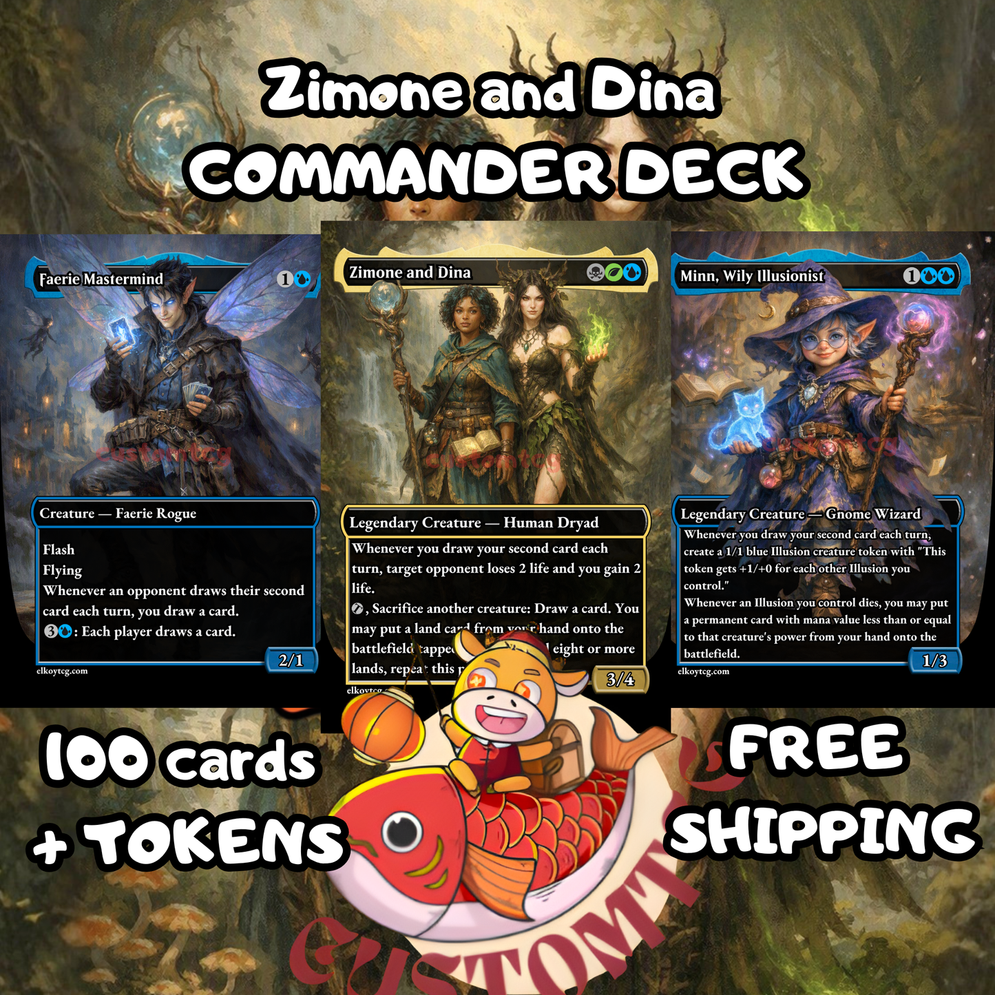 Zimone and Dina Custom Deck (Sultai Landfall / Draw-Two Drain)