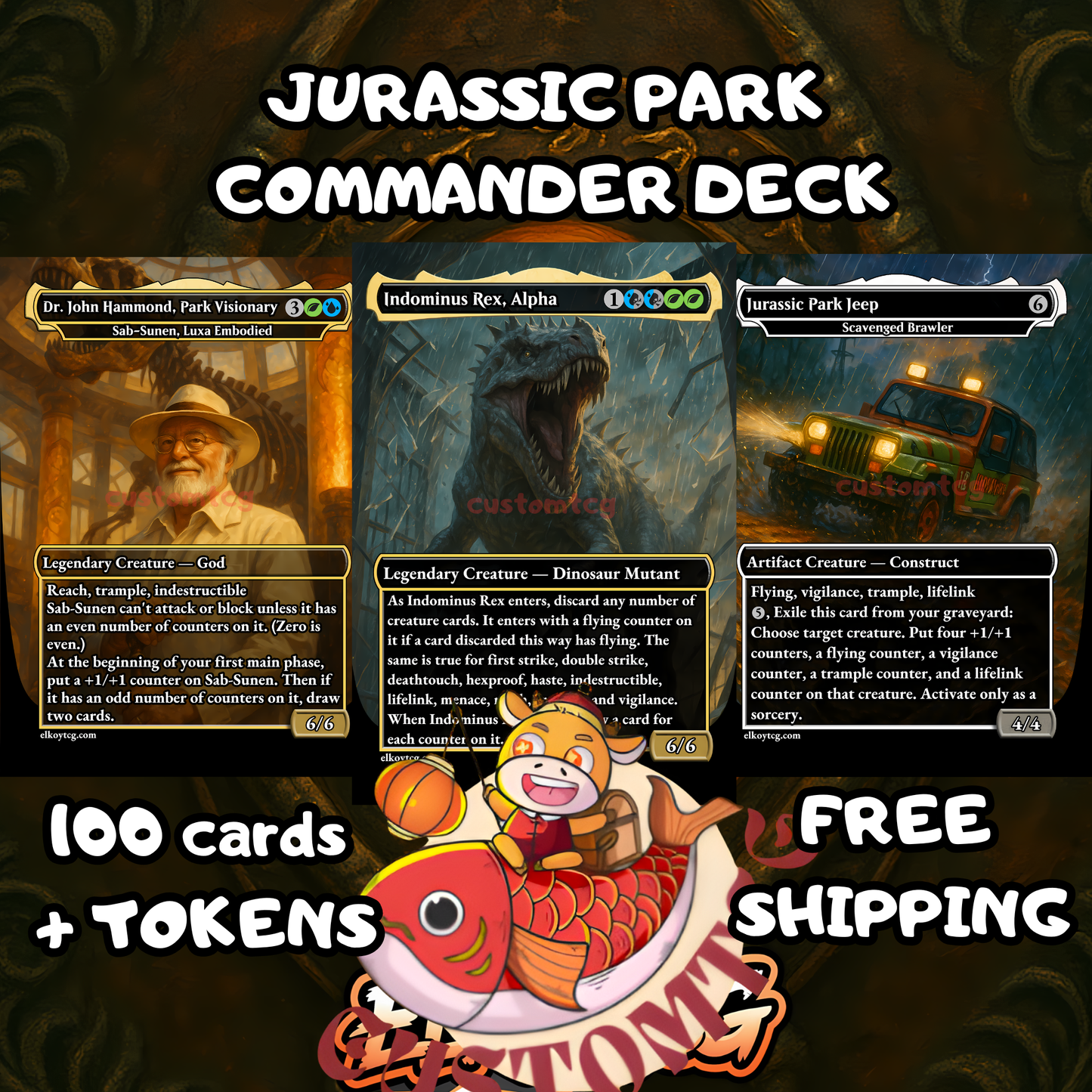 INDOMINOUS JURASSIC PARK CUSTOM DECK