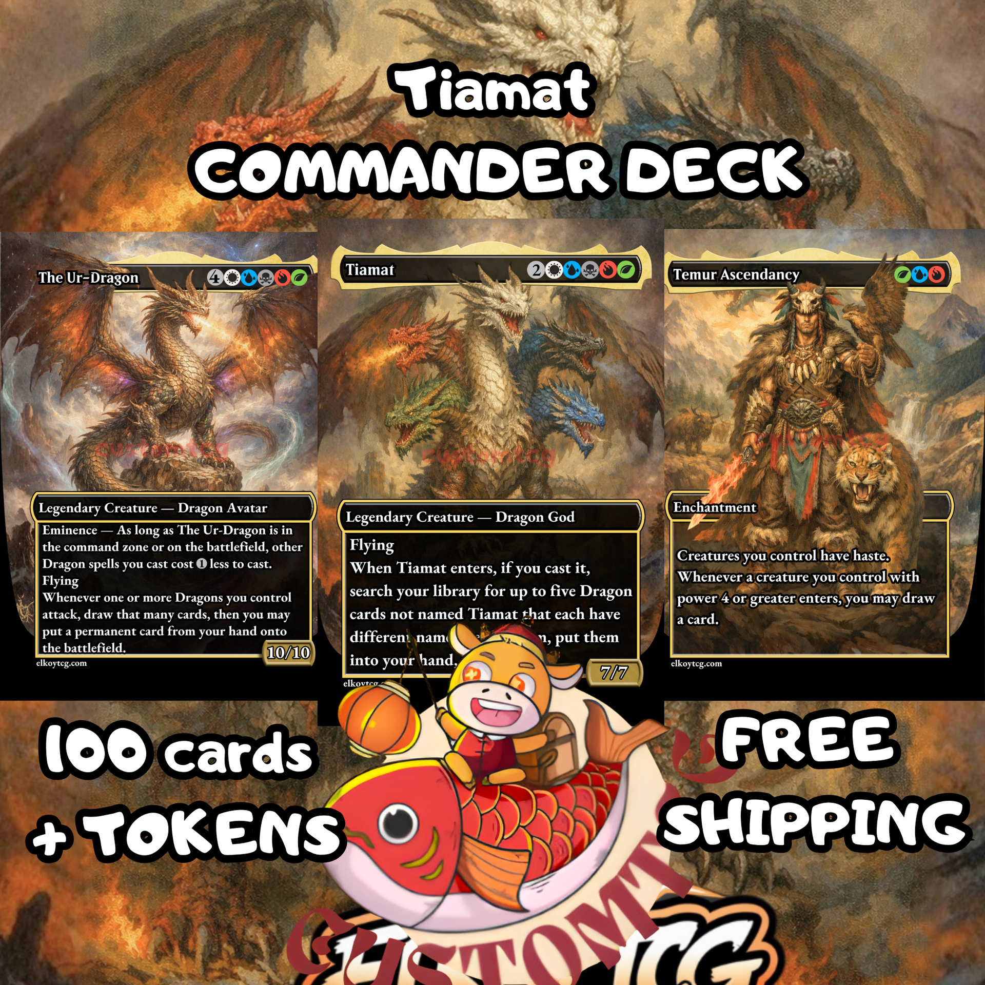 mtg tiamat commander deck 🐉 Tiamat — Custom Deck (100 Cards + Tokens) – ElkoyTCG