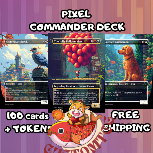 Jolly Balloon Man - Pixel Art Custom Deck