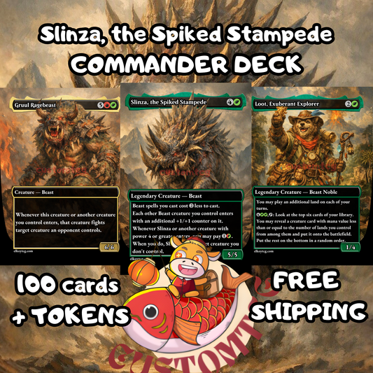 Slinza, the Spiked Stampede — Gruul Beast Typal Custom Deck