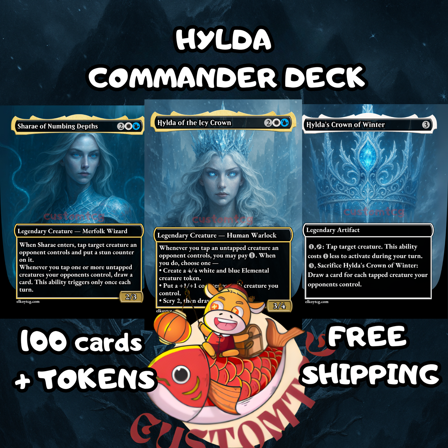 Hylda of the Icy Crown – Frost-Lock Custom Deck