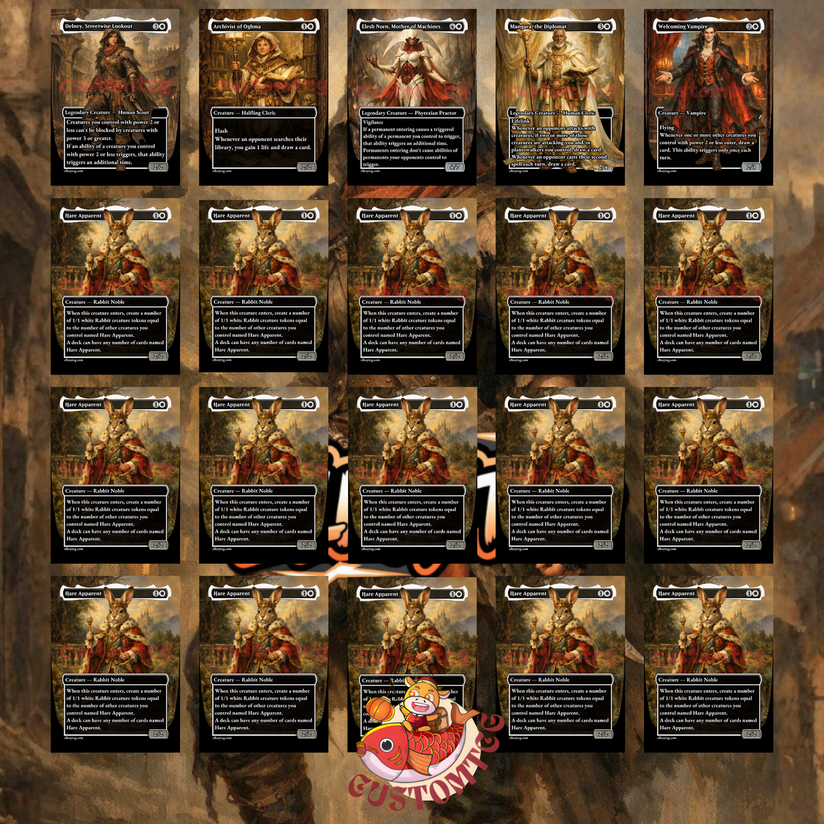Delney, Streetwise Lookout — Mono-White Go-Wide Token Custom Deck