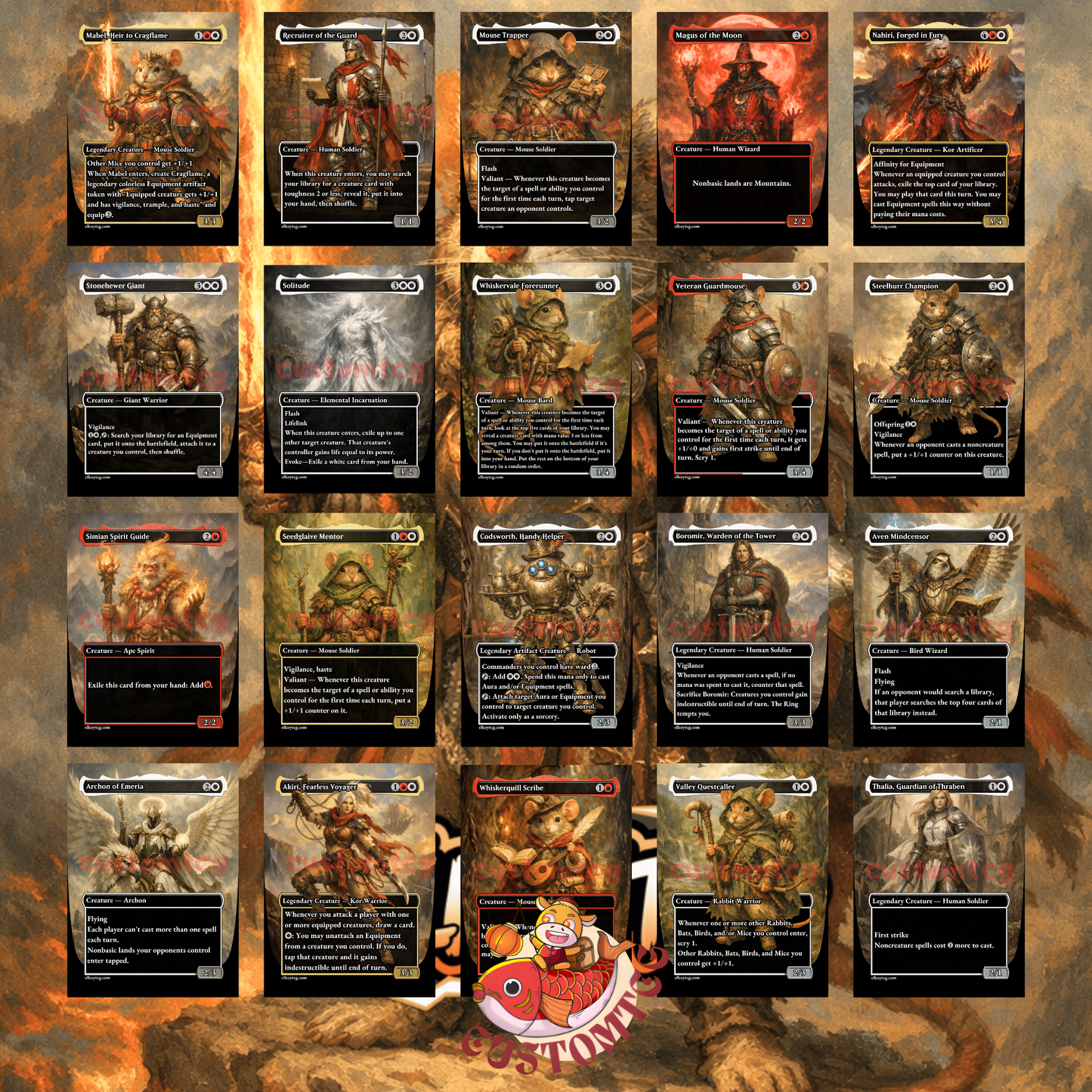 Mabel, Heir to Cragflame custom commander deck