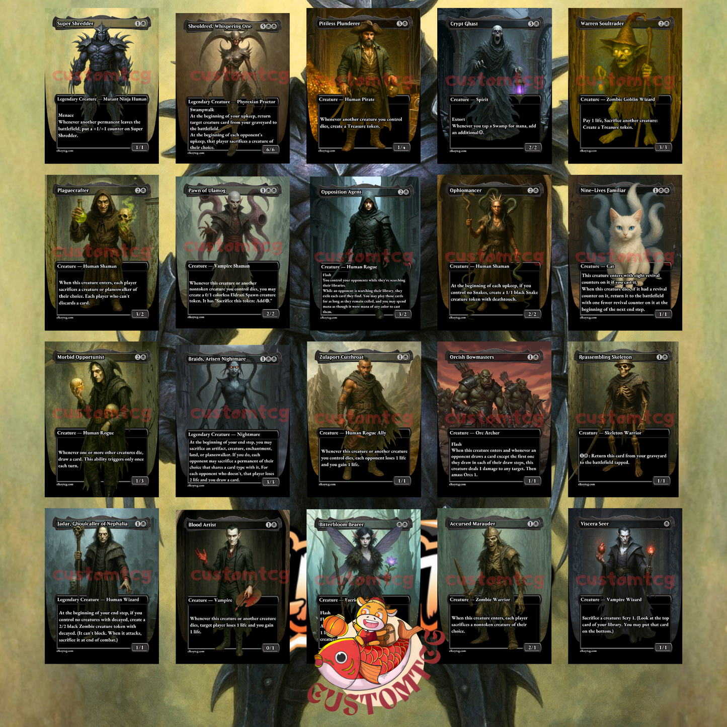 Super Shredder Commander Deck – Custom MTG Deck (100 Cards + Tokens)