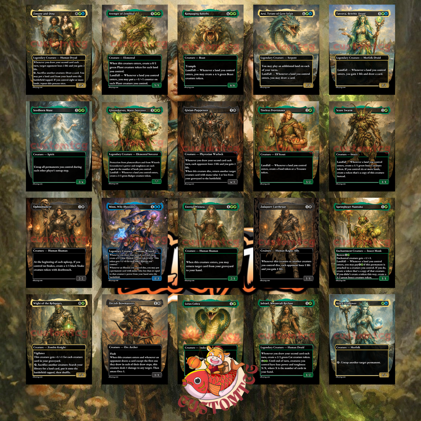 Zimone and Dina Custom Deck (Sultai Landfall / Draw-Two Drain)
