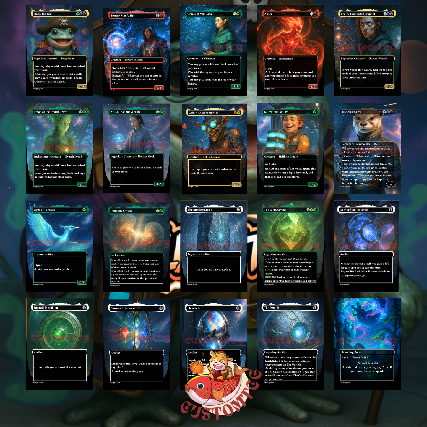 Flubs, the Fool SPACE Custom deck