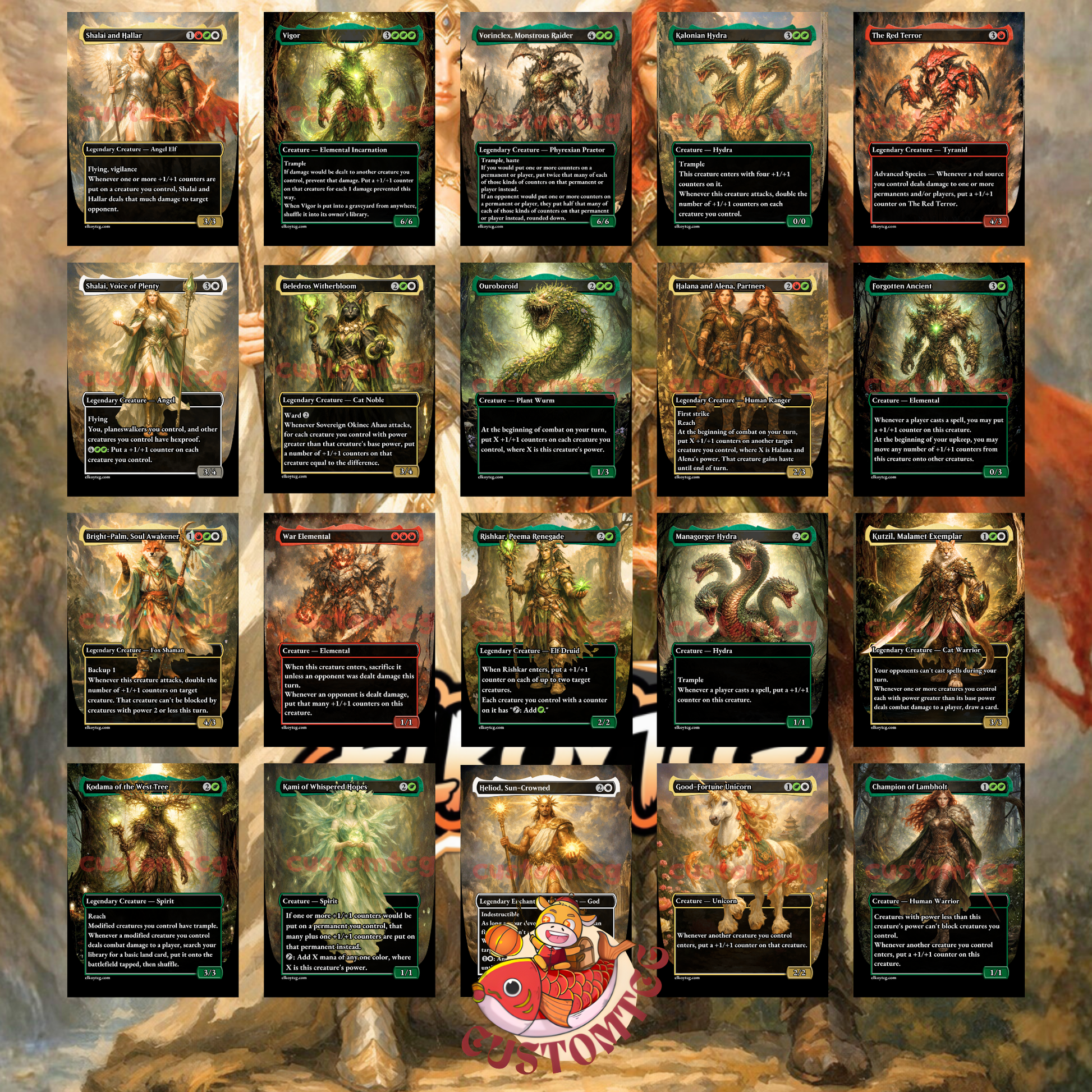 mtg shalai and hallar commander deck Custom ElkoyTCG The Gathering Shalai and Hallar +1/+1 COUNTERS