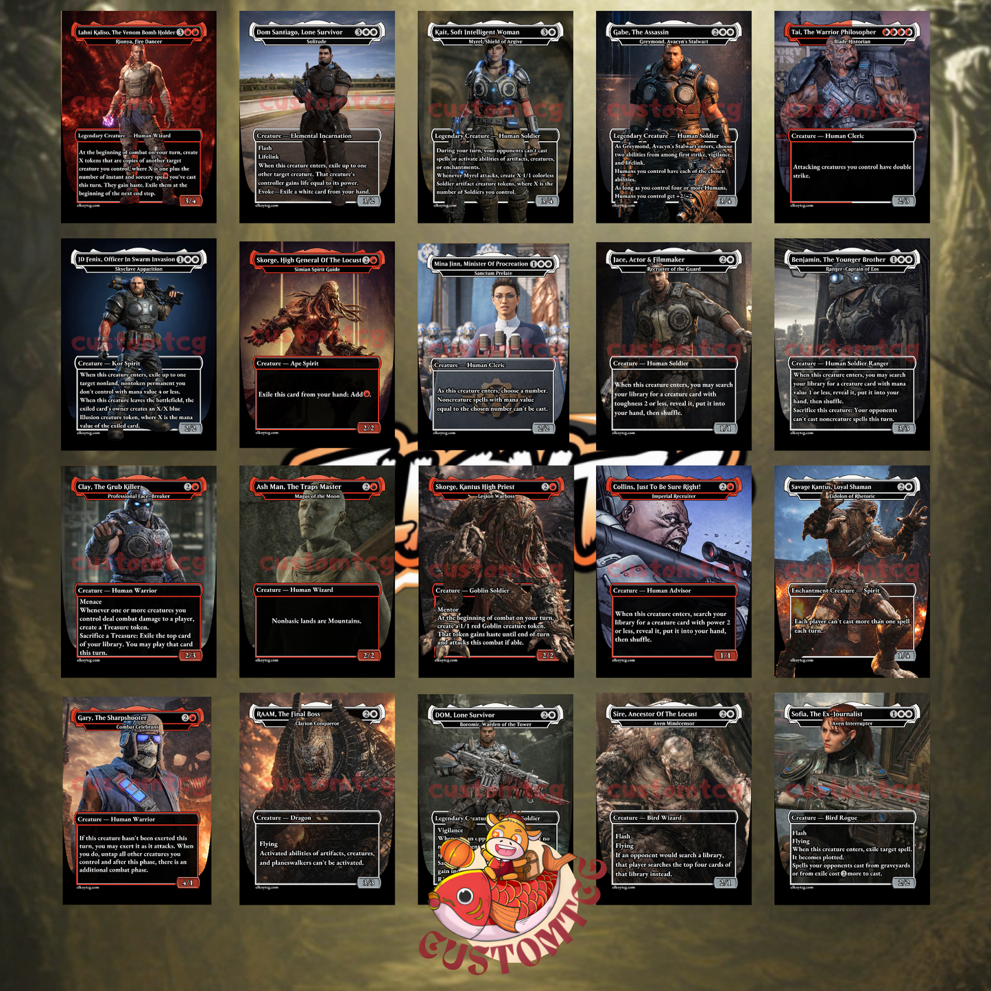 Gears of War Custom Deck