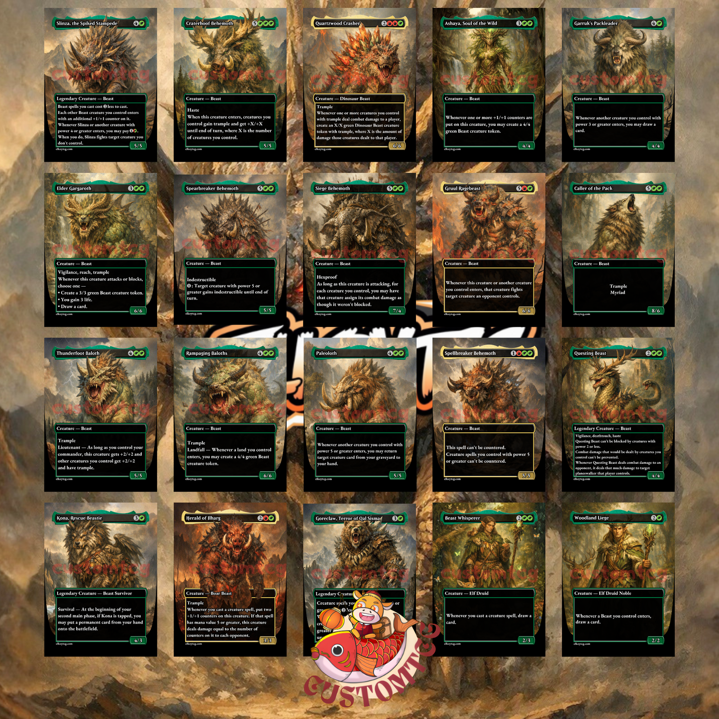 Slinza, the Spiked Stampede — Gruul Beast Typal Custom Deck