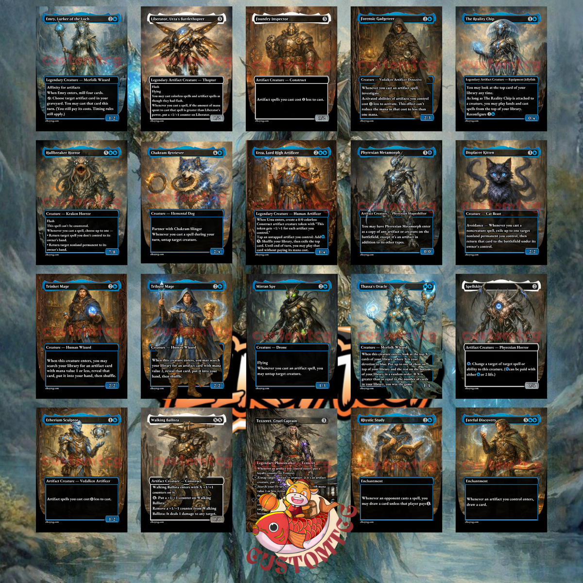Emry, Lurker of the Loch - Mono-Blue Artifact Custom Deck
