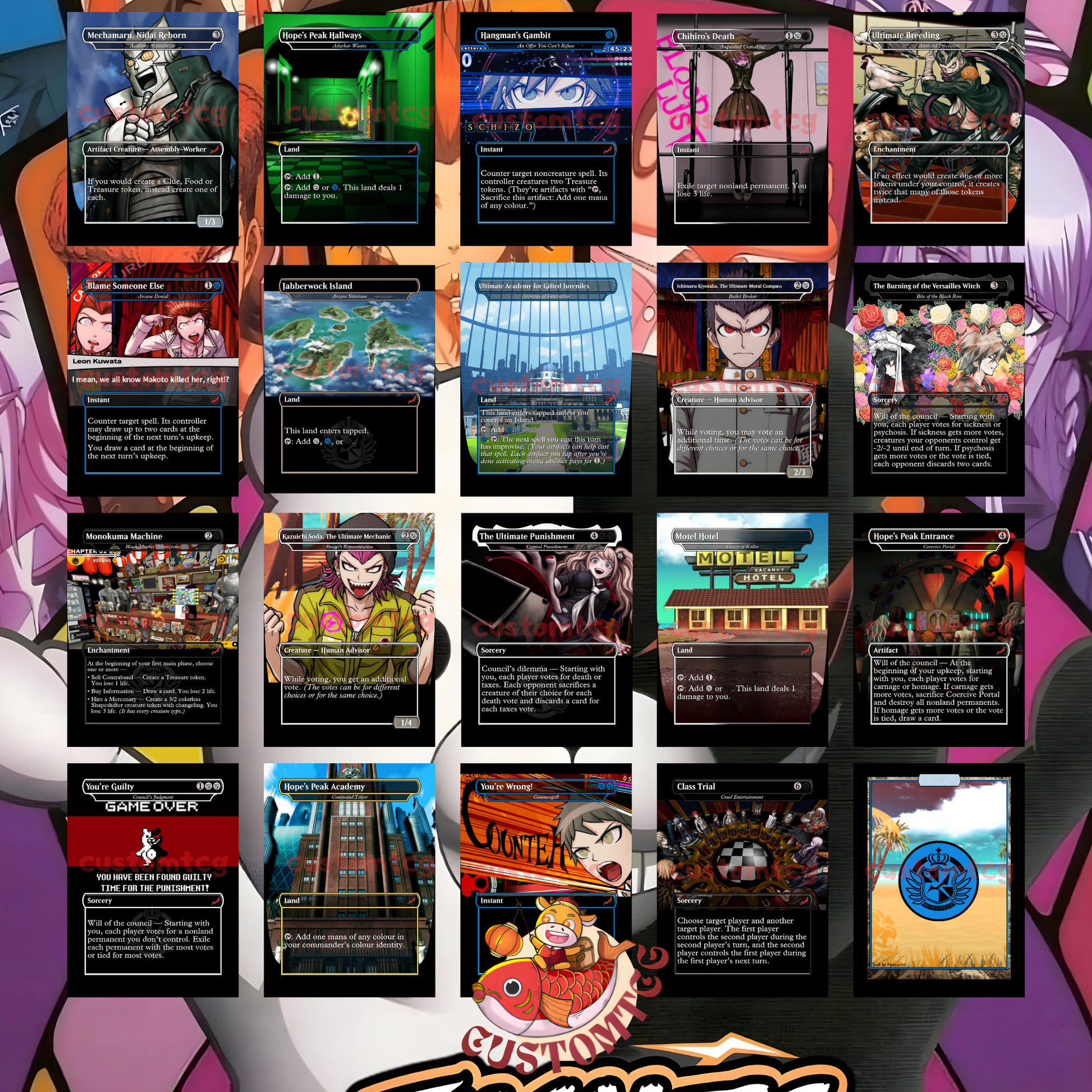 Danganronpa MTG Commander Deck – Custom Anime Cards – ElkoyTCG