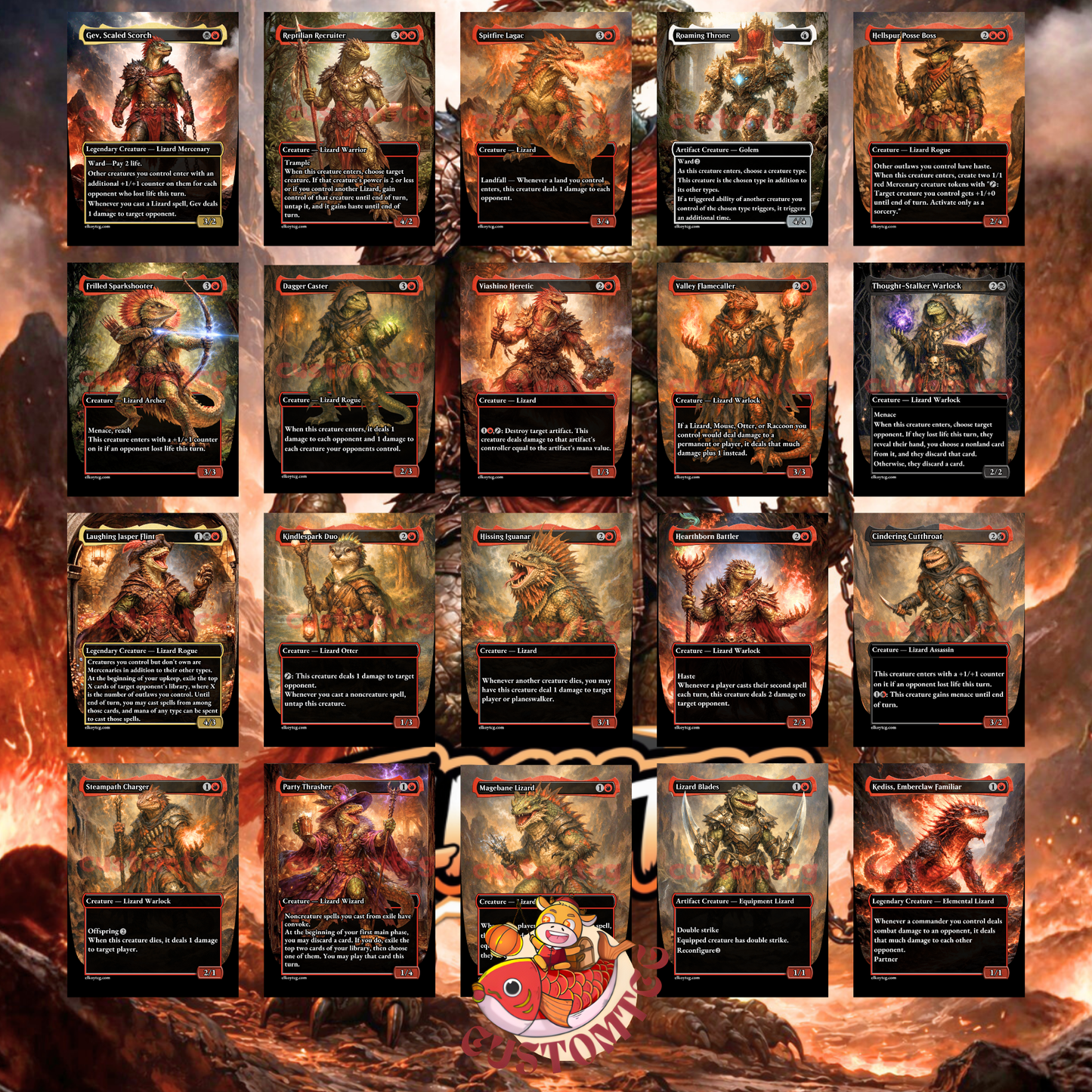 Gev, Scaled Scorch Custom Deck