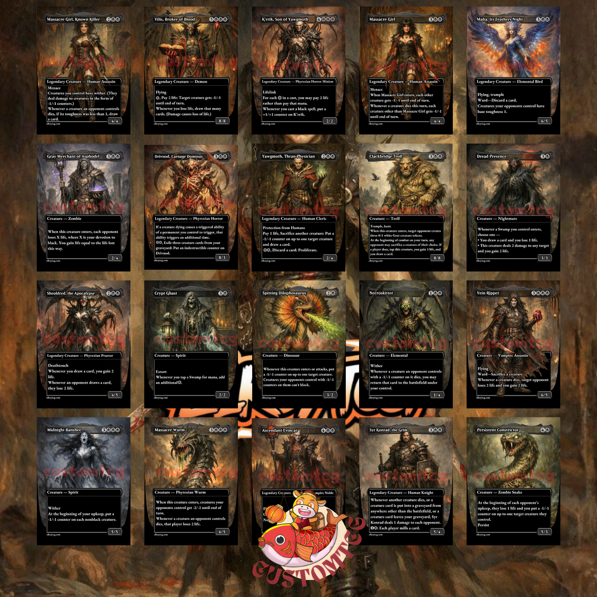 Massacre Girl, Known Killer — Mono-Black -1/-1 Counters Custom Deck