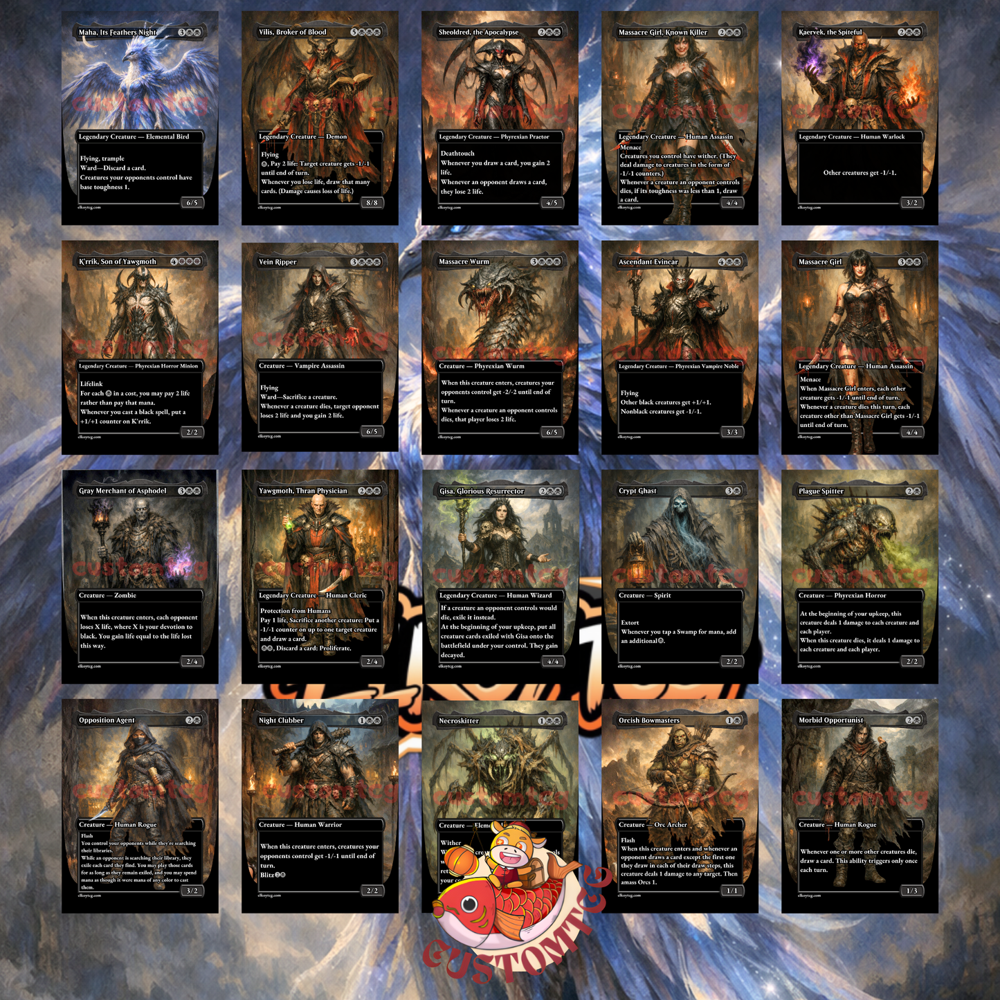 Maha, Its Feathers Night custom deck
