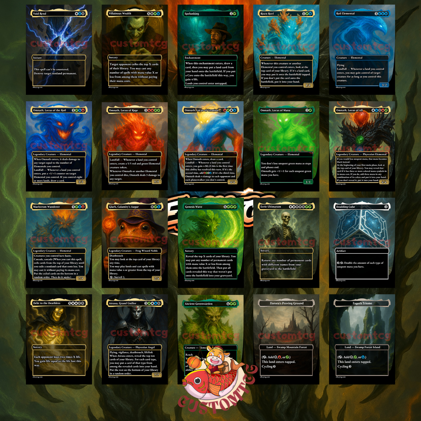 Omnath, Locus of All – Premium Top-63 Custom Deck 🌋
