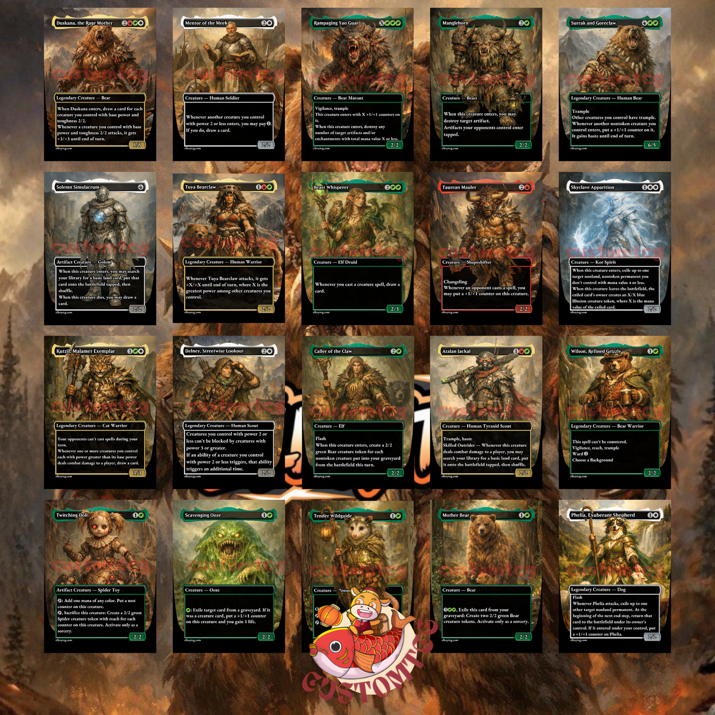Duskana, the Rage Mother — Naya Bears & Beasts Combat Custom Deck